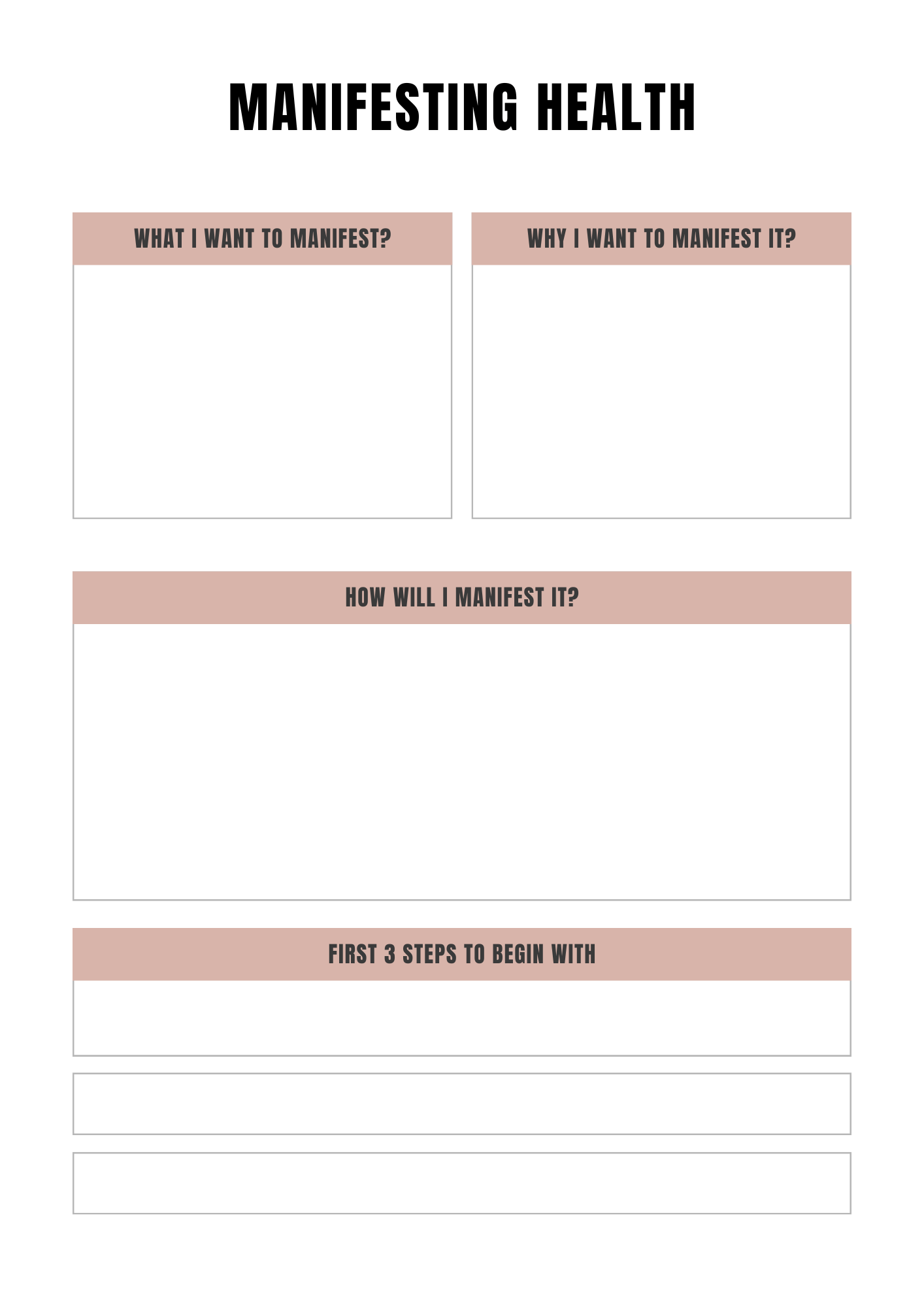 Journal de Manifestation - 60 pages - LADY BOSS TEMPLATES