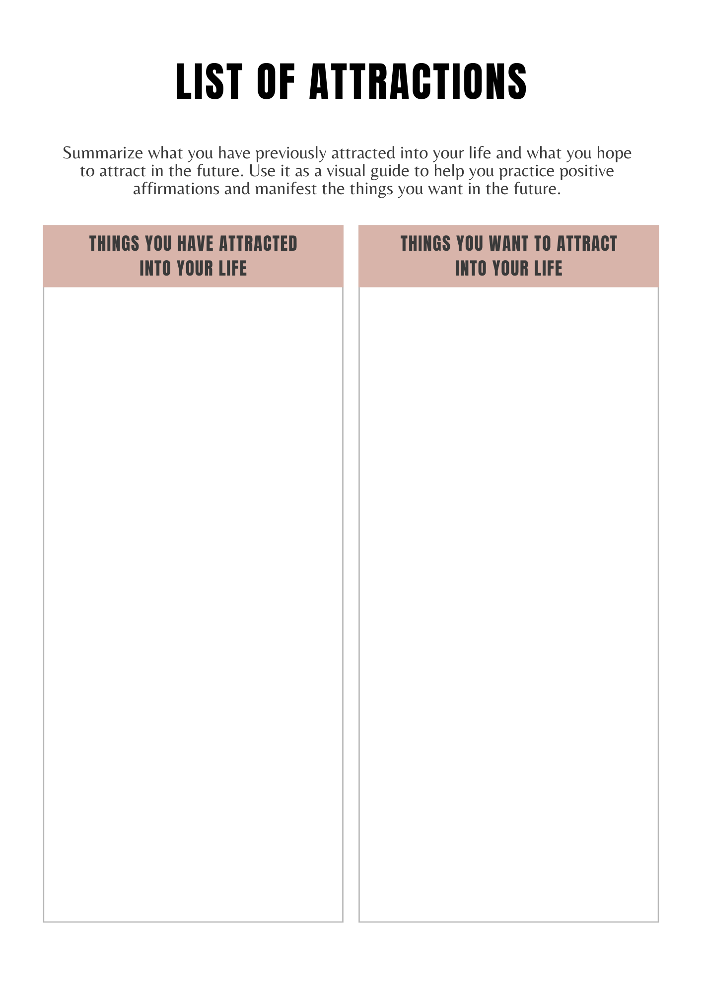 Journal de Manifestation - 60 pages - LADY BOSS TEMPLATES