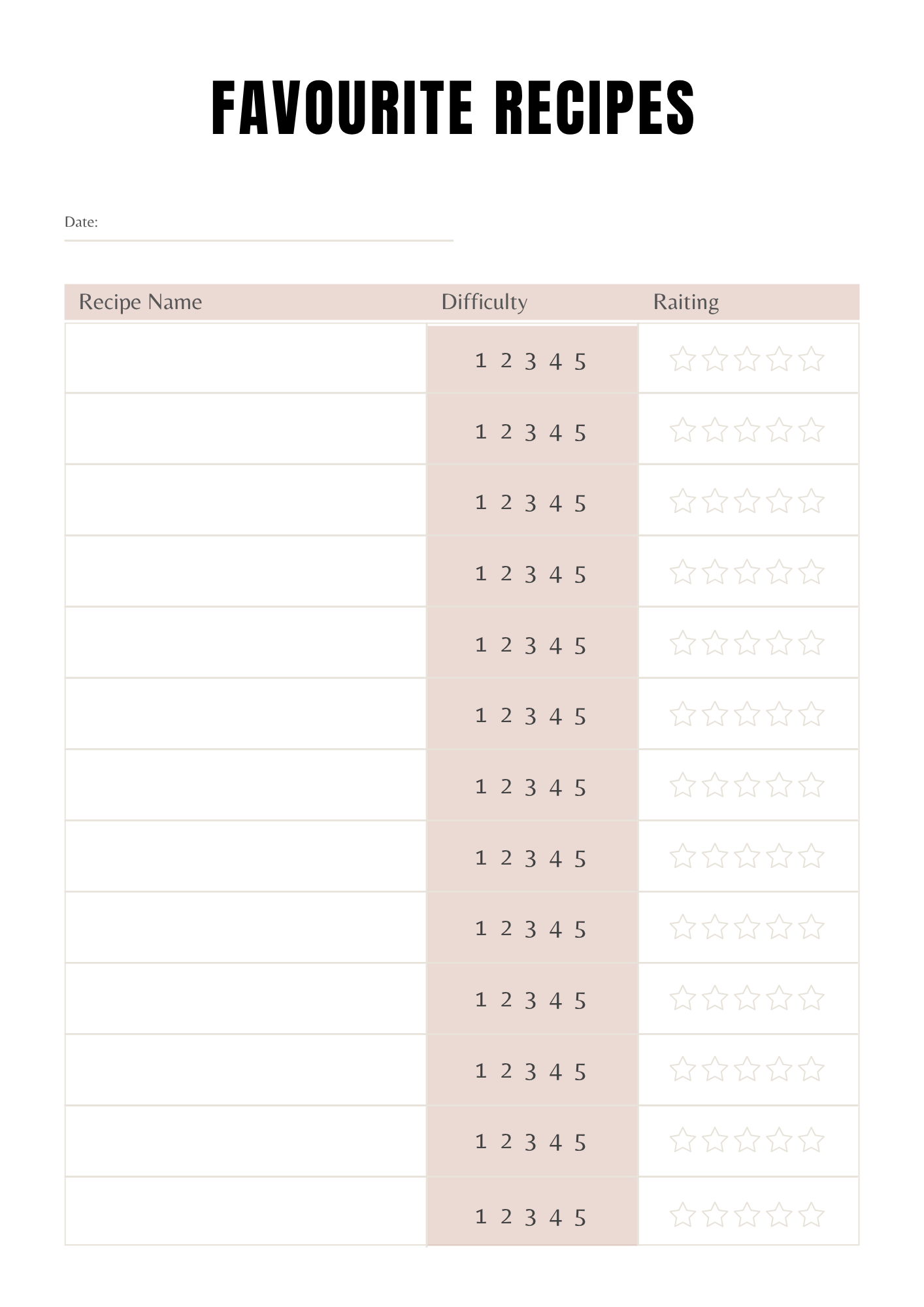 Planning de repas - 24 pages - LADY BOSS TEMPLATES