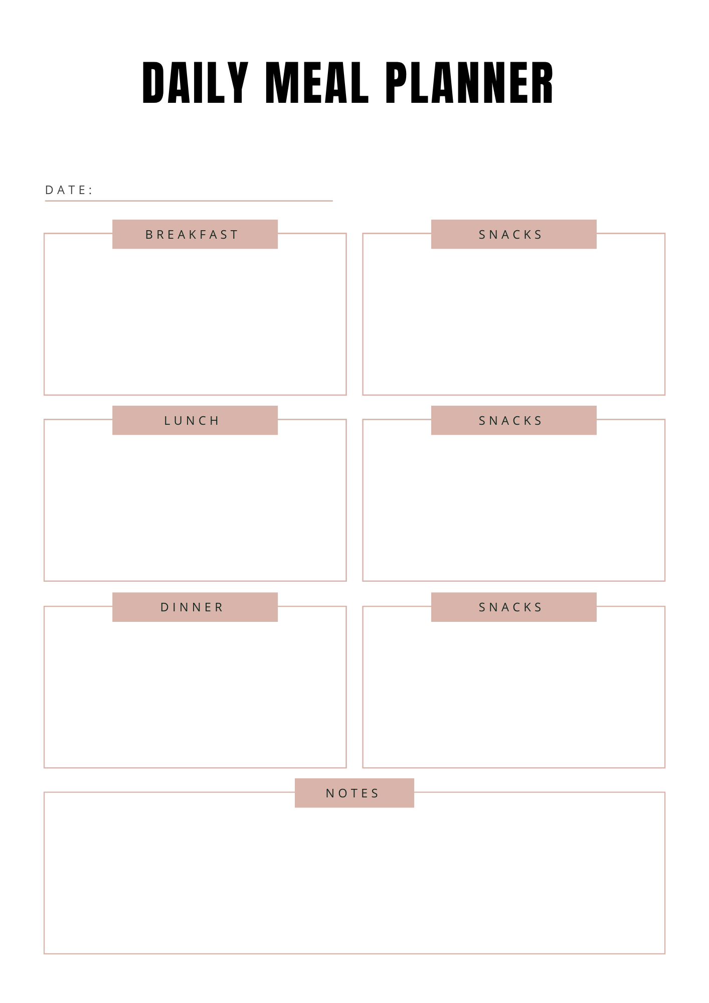 Planning de repas - 24 pages - LADY BOSS TEMPLATES