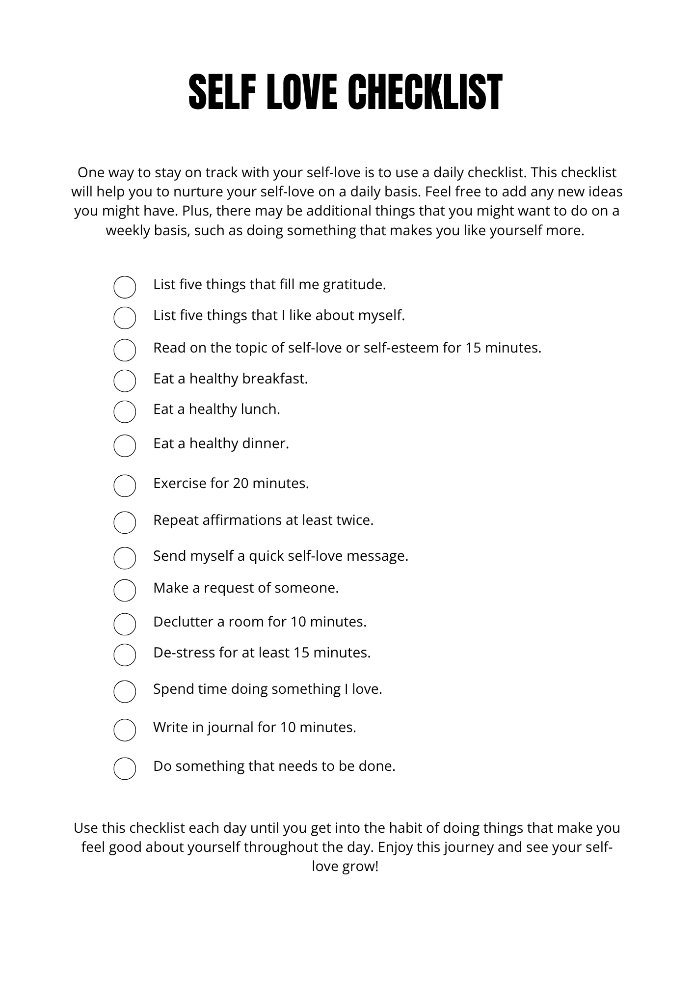 Self Love Journal "J'apprends à m'aimer" - 24 pages - LADY BOSS TEMPLATES