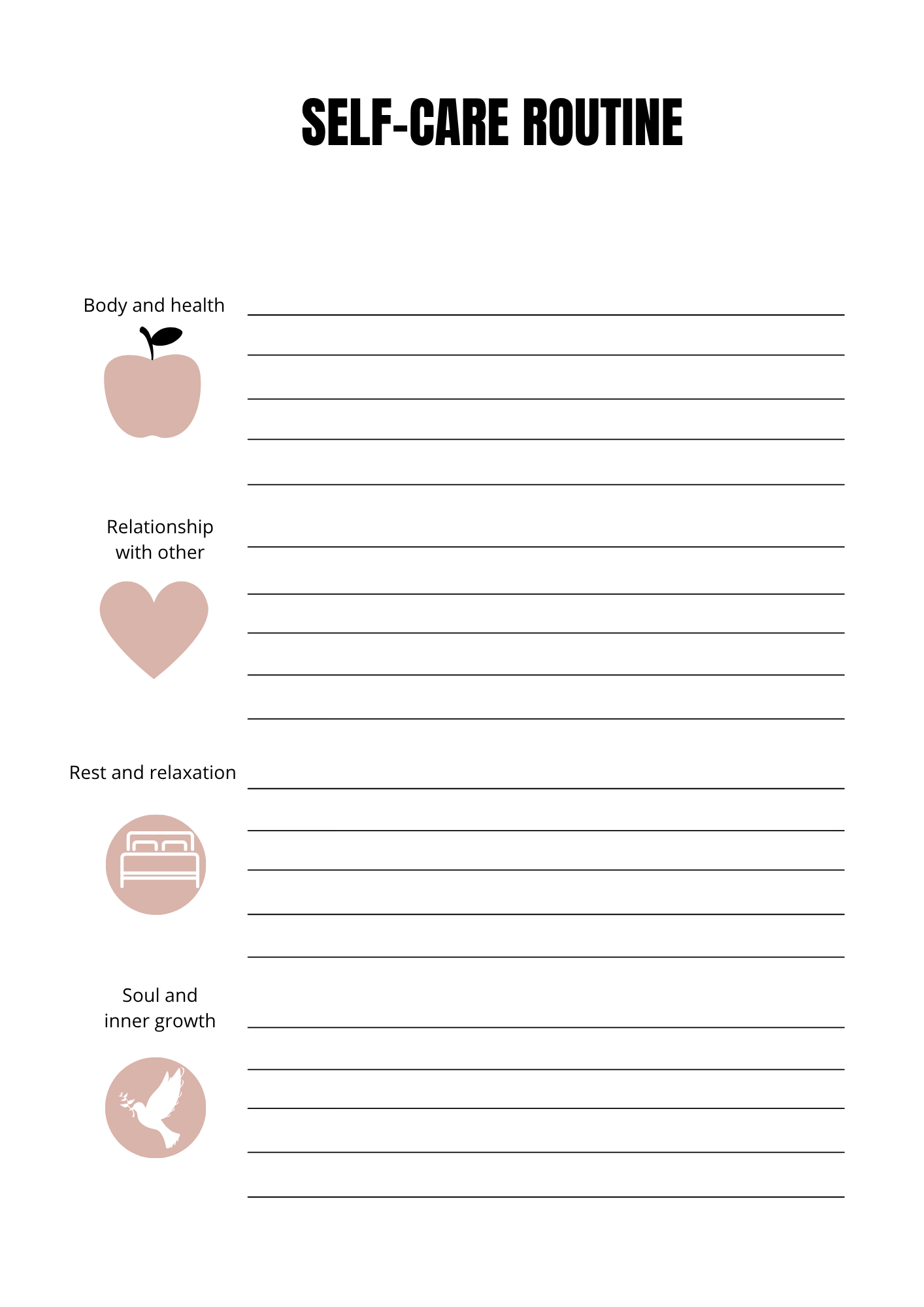 Self Love Journal "J'apprends à m'aimer" - 24 pages - LADY BOSS TEMPLATES