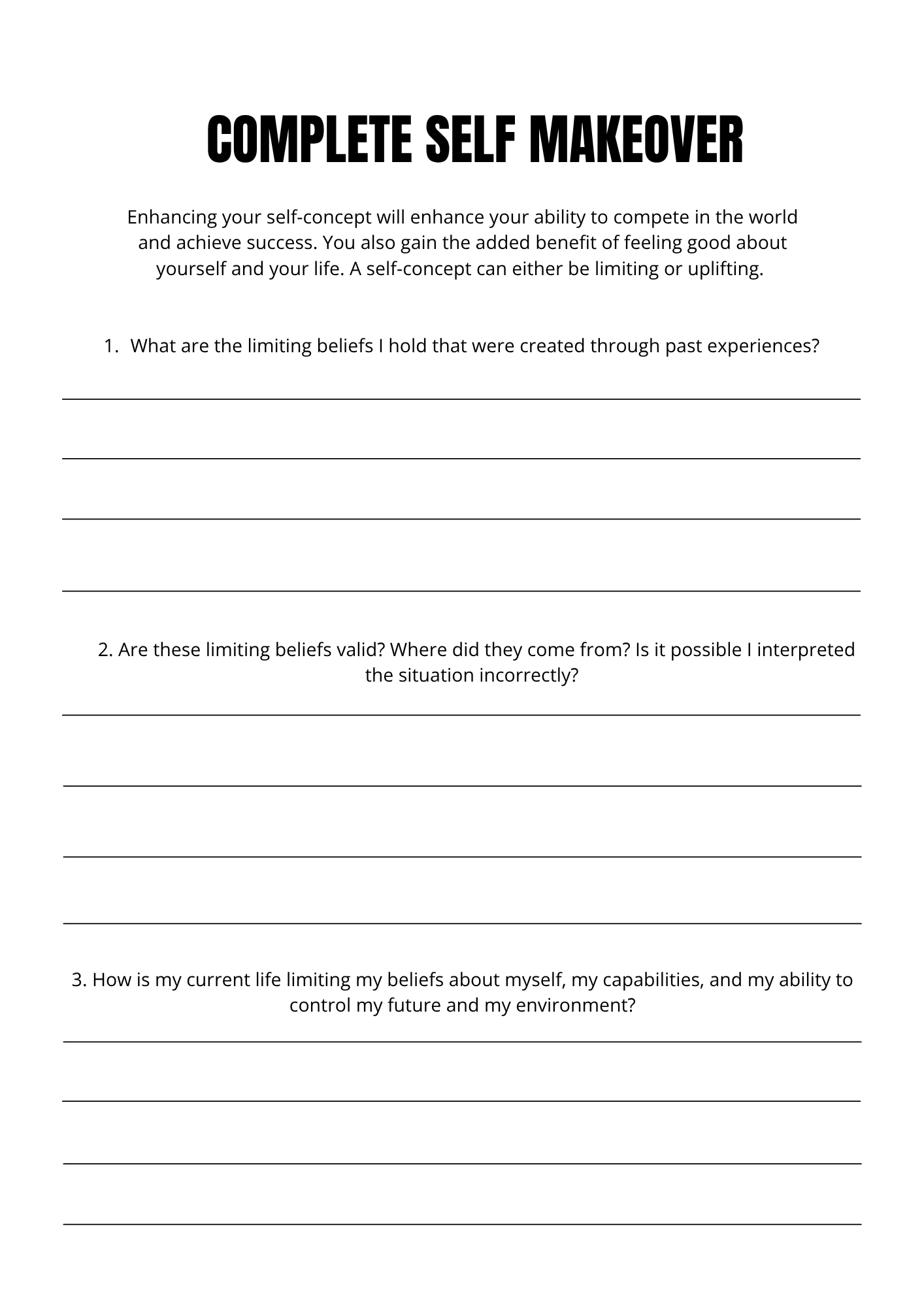 Self Love Journal "J'apprends à m'aimer" - 24 pages - LADY BOSS TEMPLATES