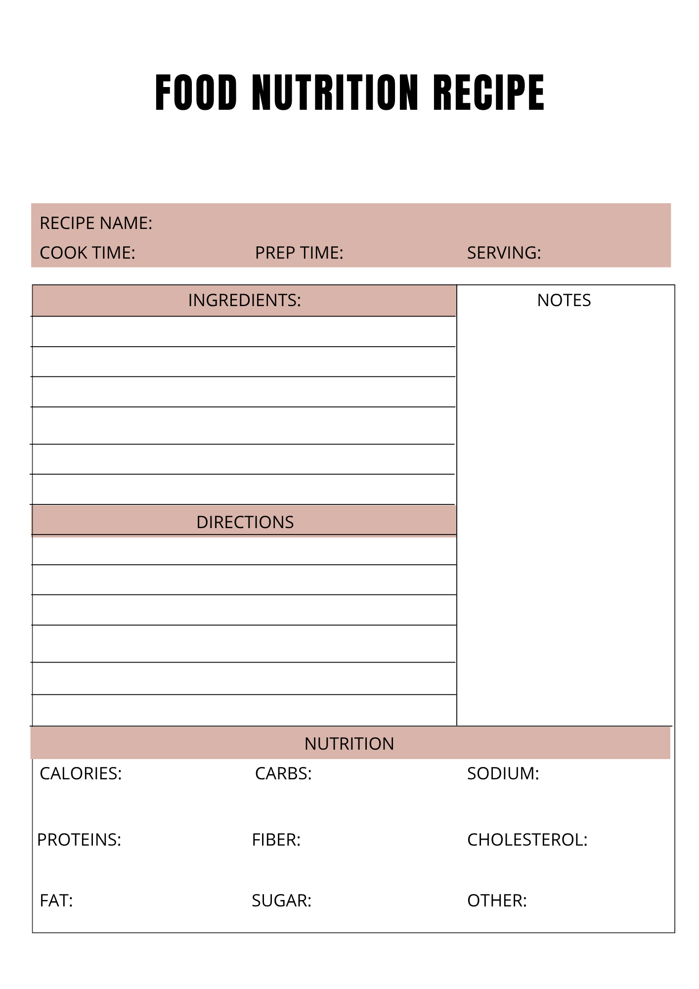 Planning Nutrition - Journal 66 pages