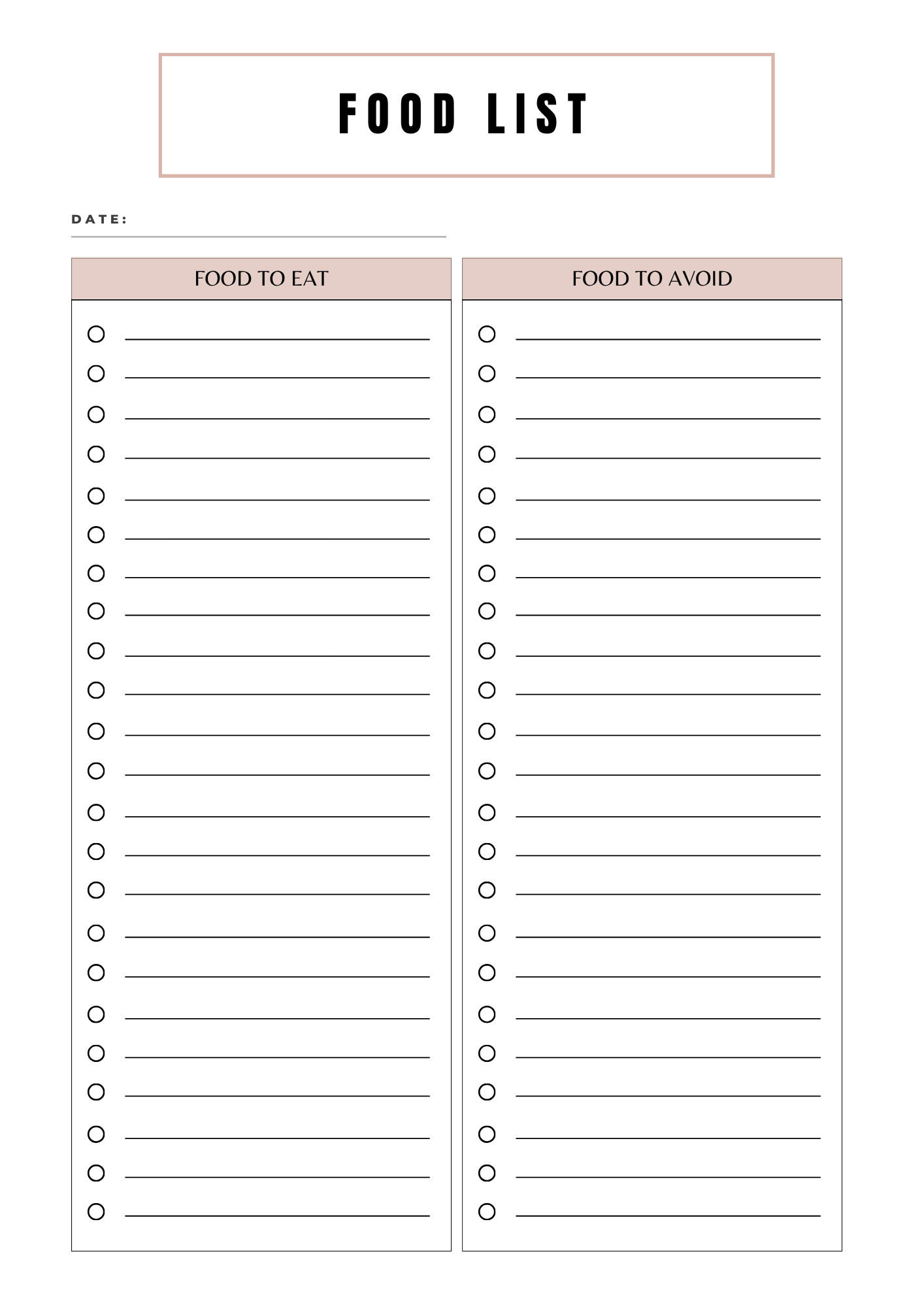 Mon journal de recettes - 25 pages