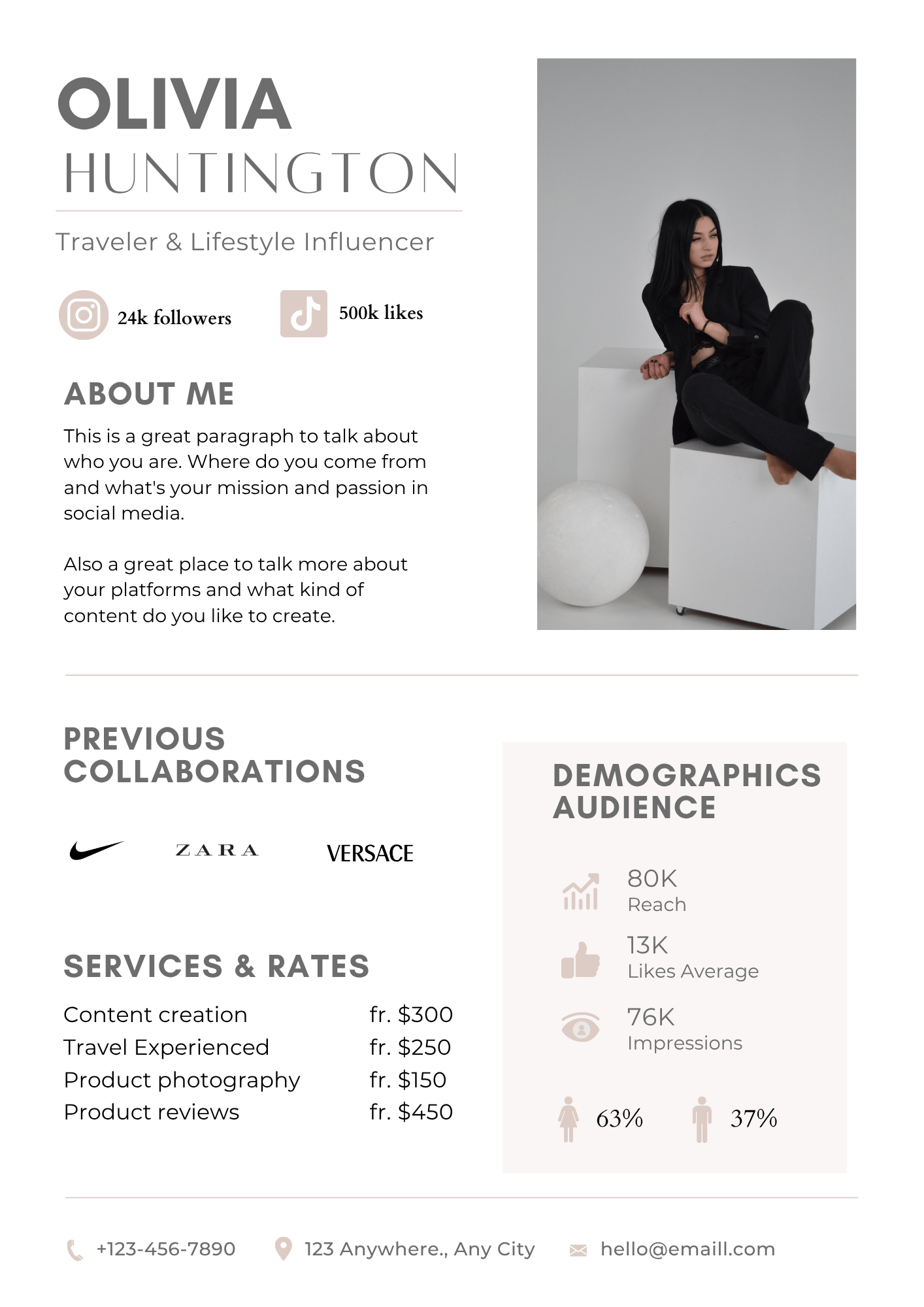 5 Media Kit templates - LADY BOSS TEMPLATES