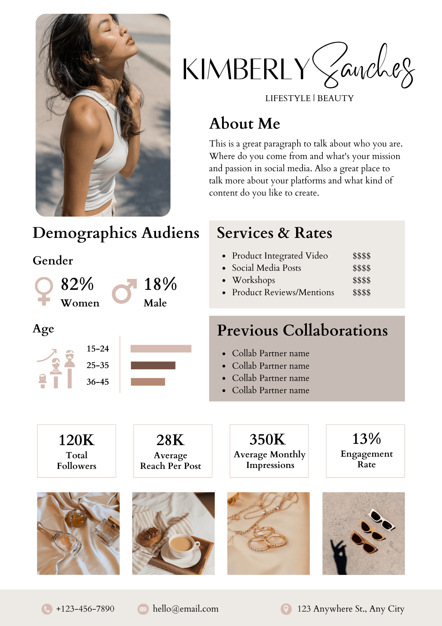 5 Media Kit templates - LADY BOSS TEMPLATES