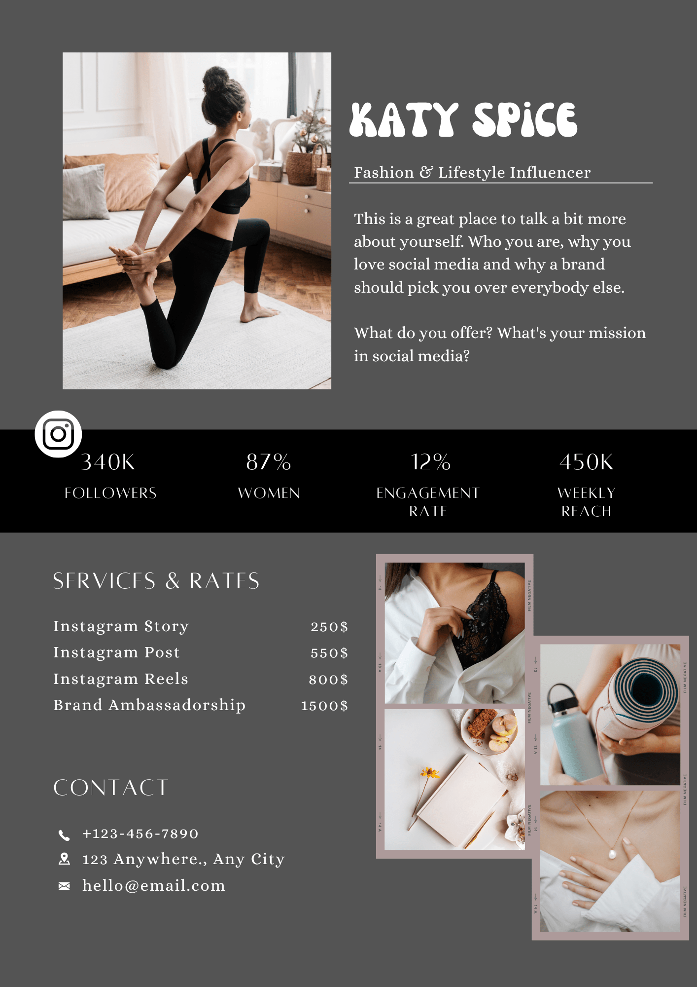 5 Media Kit templates - LADY BOSS TEMPLATES