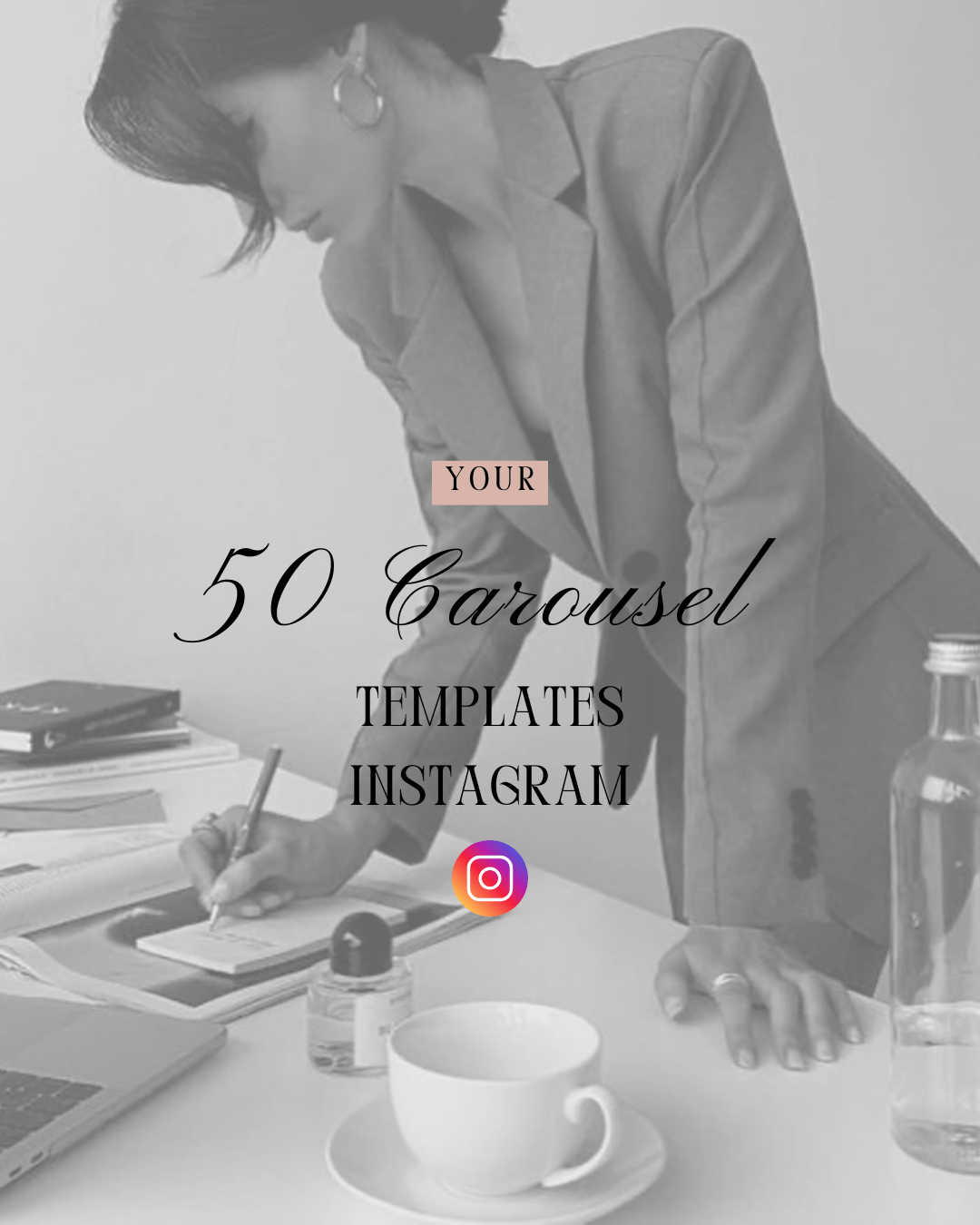 50 templates Caroussel INSTAGRAM - Nuancier Beige - LADY BOSS TEMPLATES