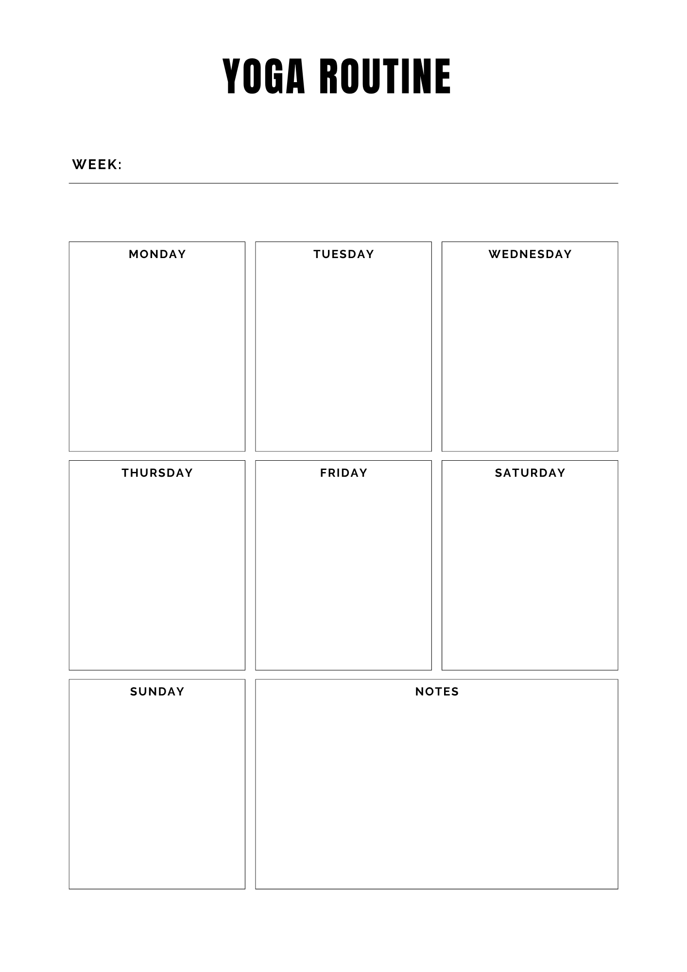 Planning Yoga - Journal 20 pages