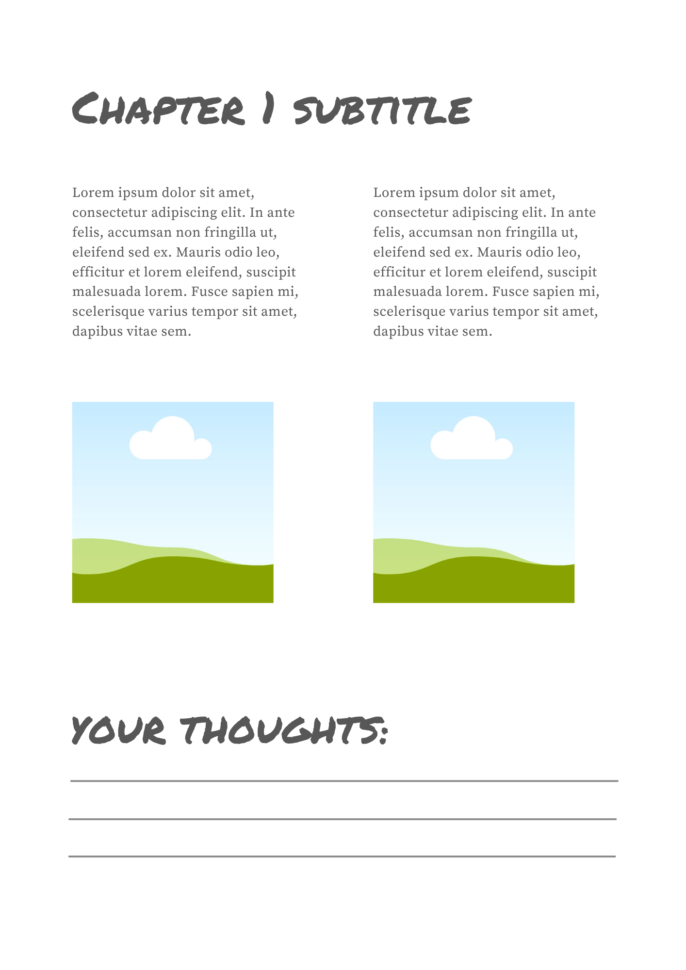 E - book - Minimal Blanc 30 pages - LADY BOSS TEMPLATES