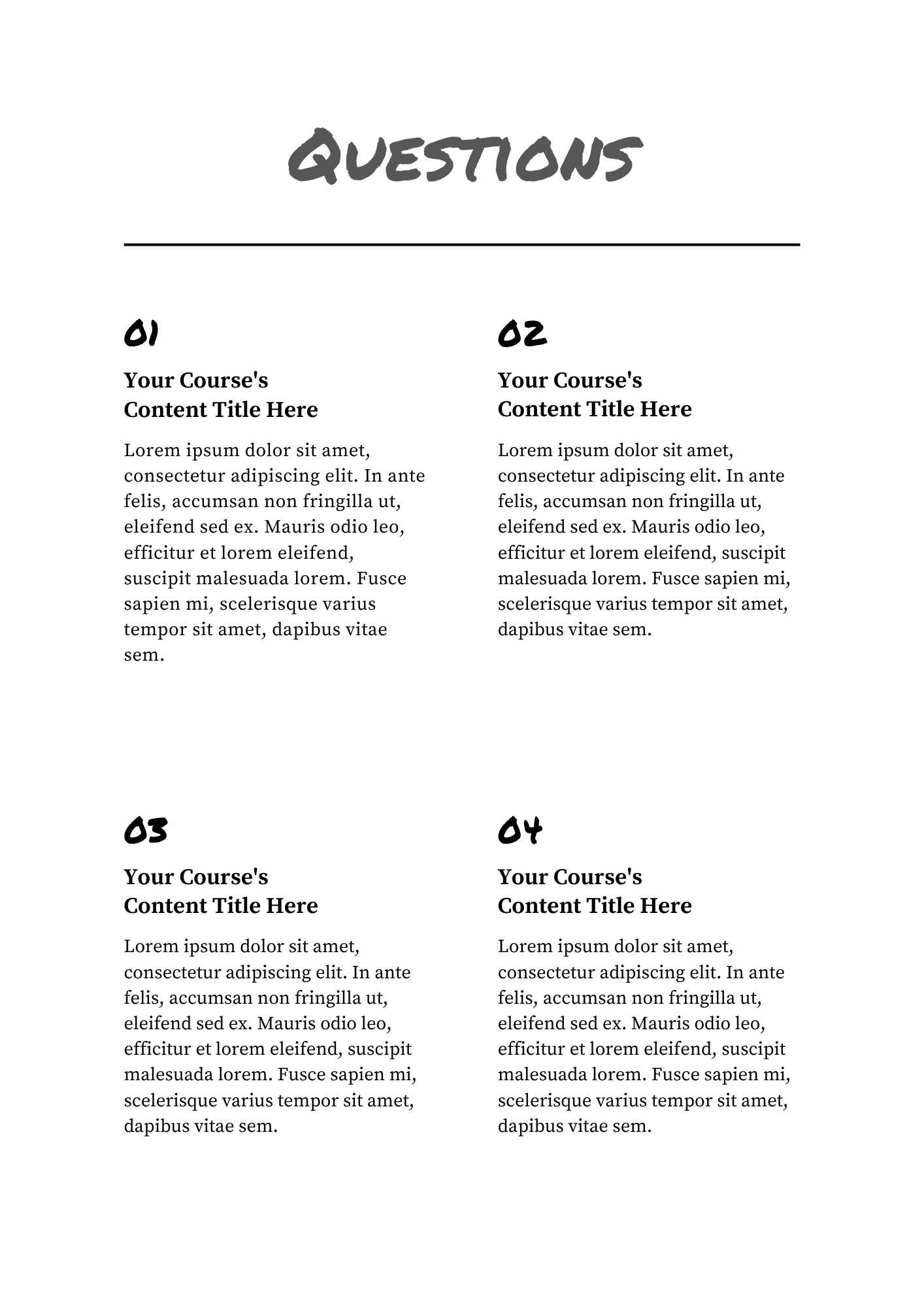 E - book - Minimal Blanc 30 pages - LADY BOSS TEMPLATES