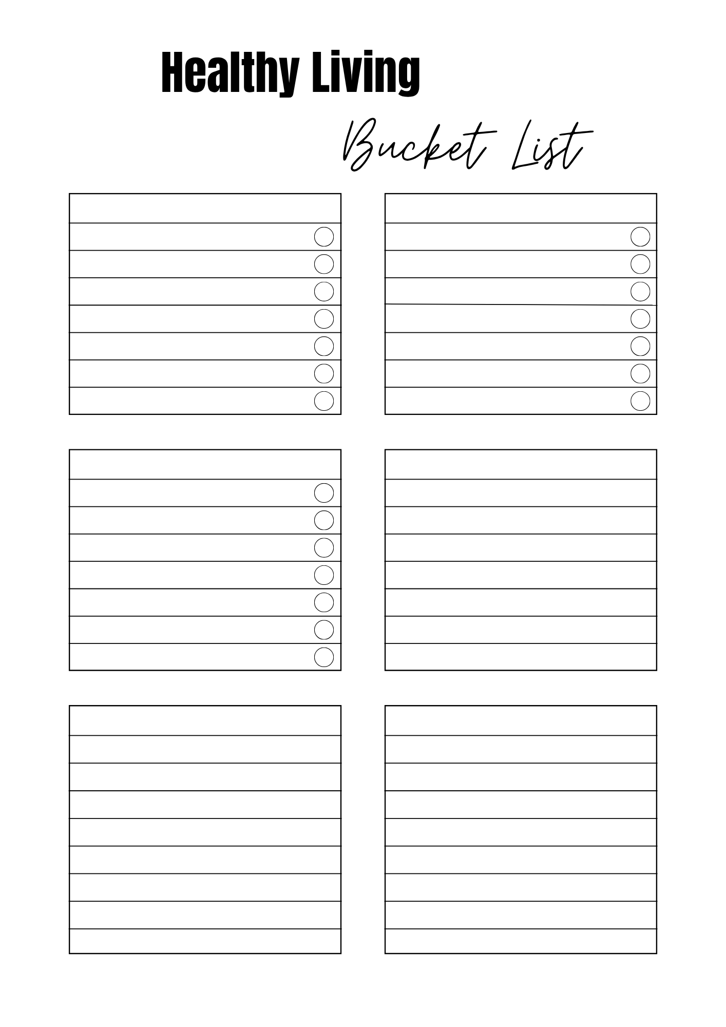 Journal de "Je crée ma vie saine" - 34 pages - LADY BOSS TEMPLATES