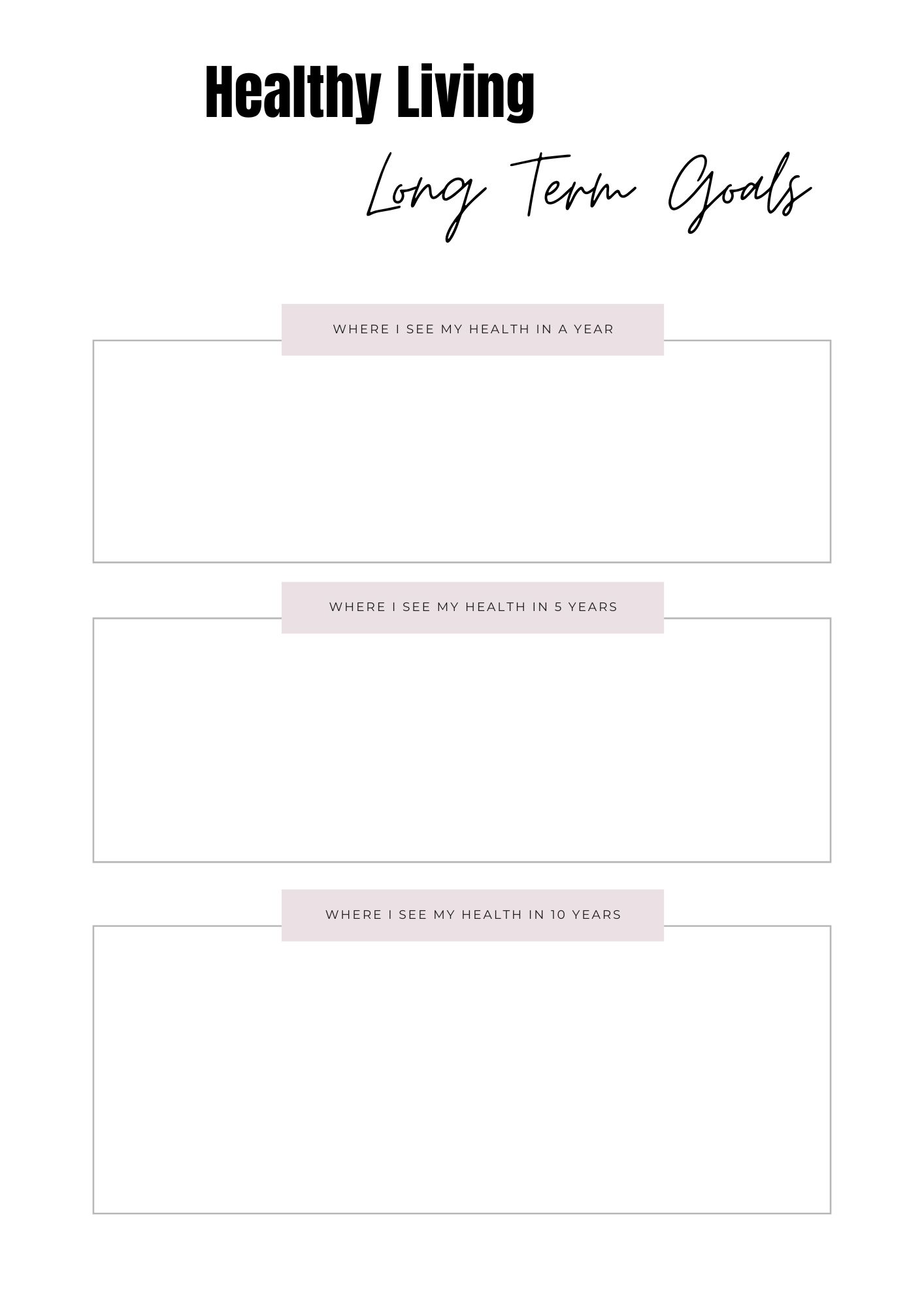 Journal de "Je crée ma vie saine" - 34 pages - LADY BOSS TEMPLATES