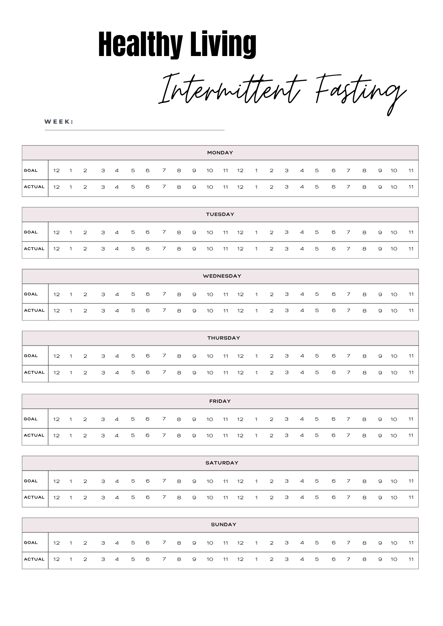 Journal de "Je crée ma vie saine" - 34 pages - LADY BOSS TEMPLATES