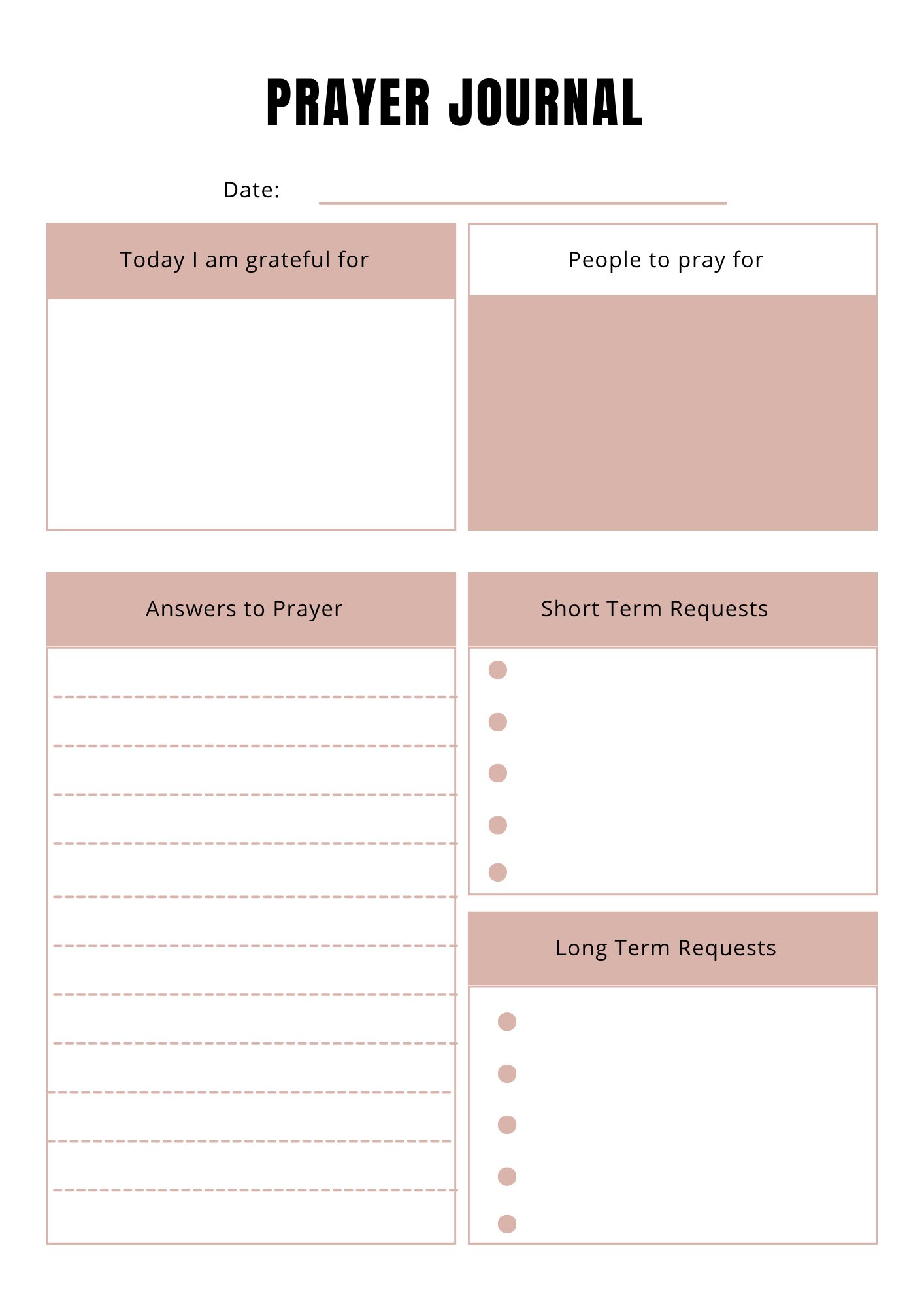 Journal de prières - 34 pages - LADY BOSS TEMPLATES