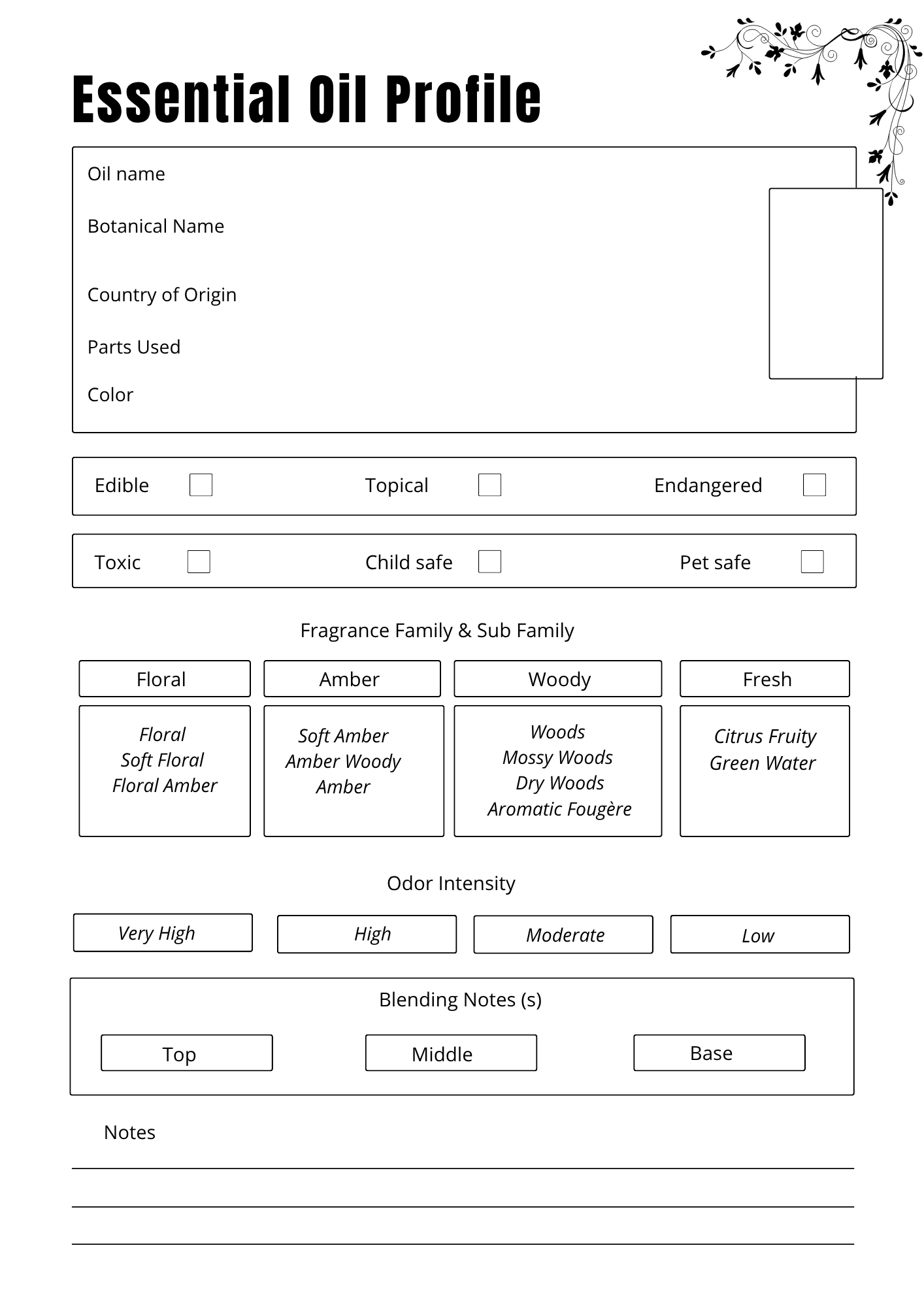 Journal Herbes & Huiles Essentielles - 20 pages - LADY BOSS TEMPLATES