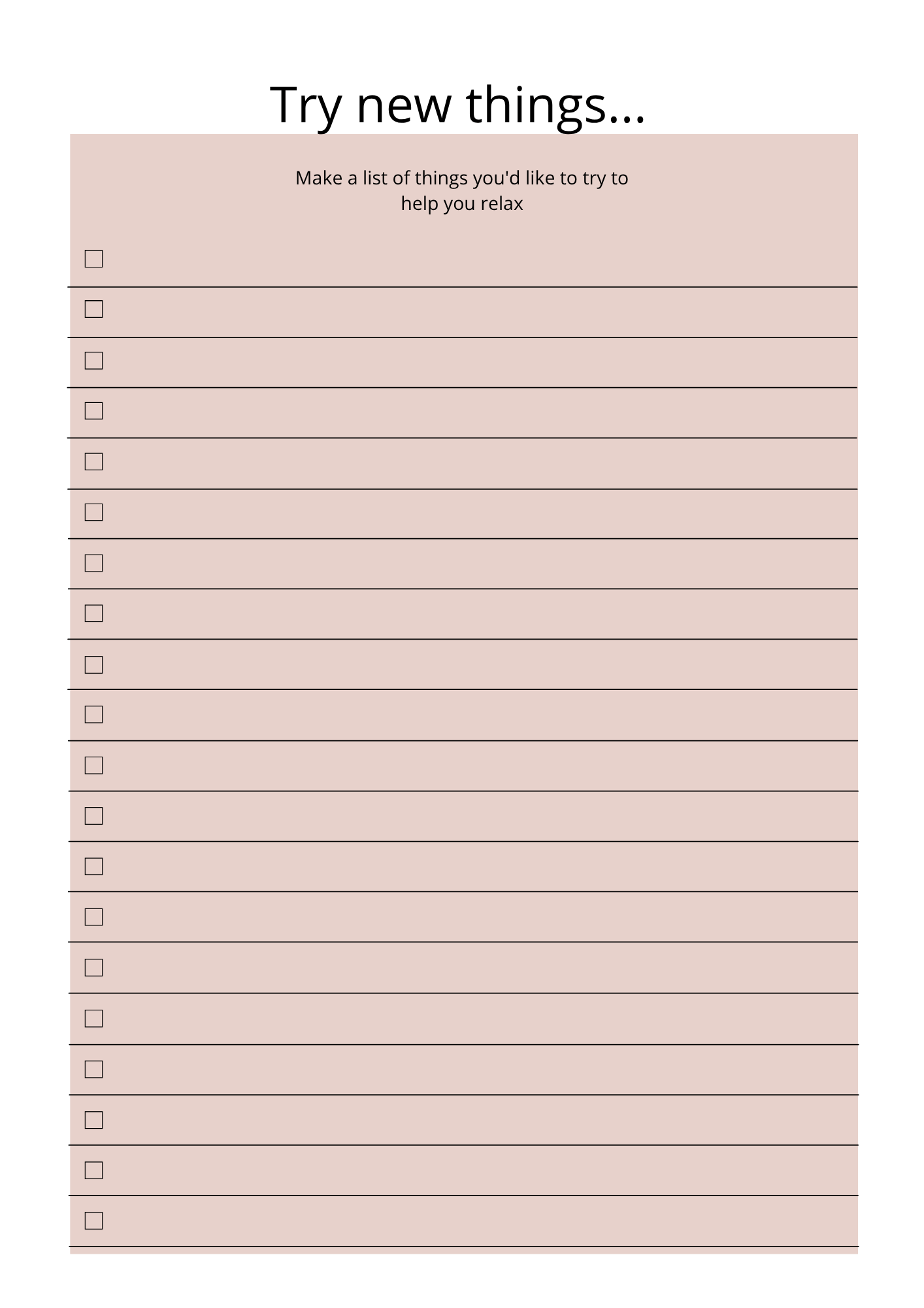 Journal "Je calme mon corps et mon mental" - 19 pages - LADY BOSS TEMPLATES