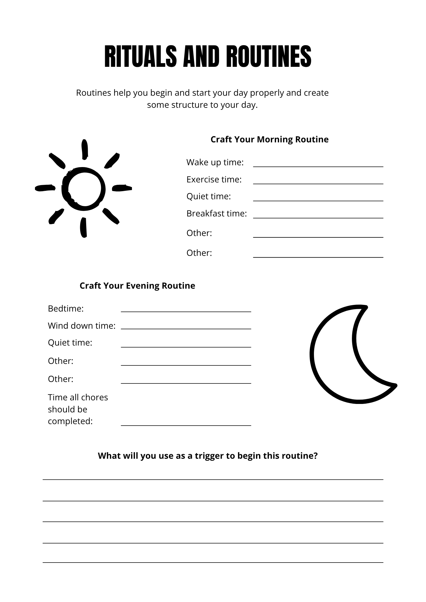 Journal "Je calme mon corps et mon mental" - 19 pages - LADY BOSS TEMPLATES