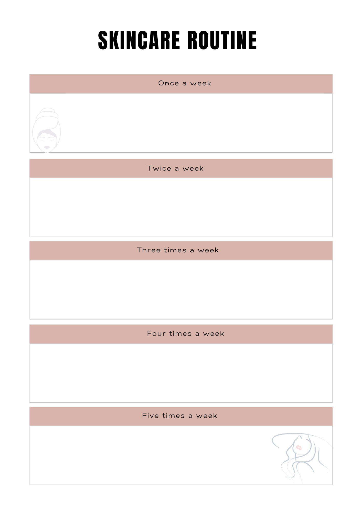 Journal Self Care "Je prends soin de moi" - 51 pages - LADY BOSS TEMPLATES