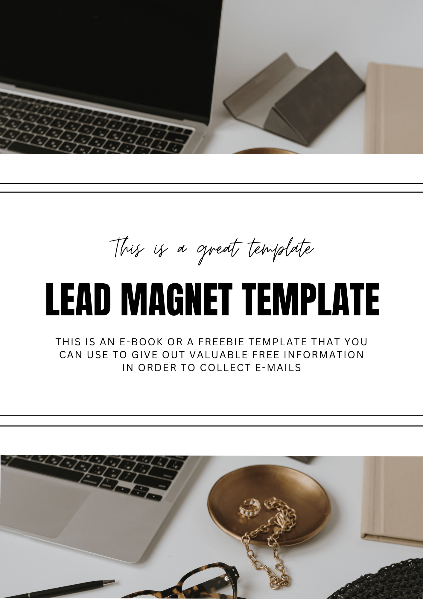 Lead Magnet template - Blanc Professionnel 12 pages - LADY BOSS TEMPLATES