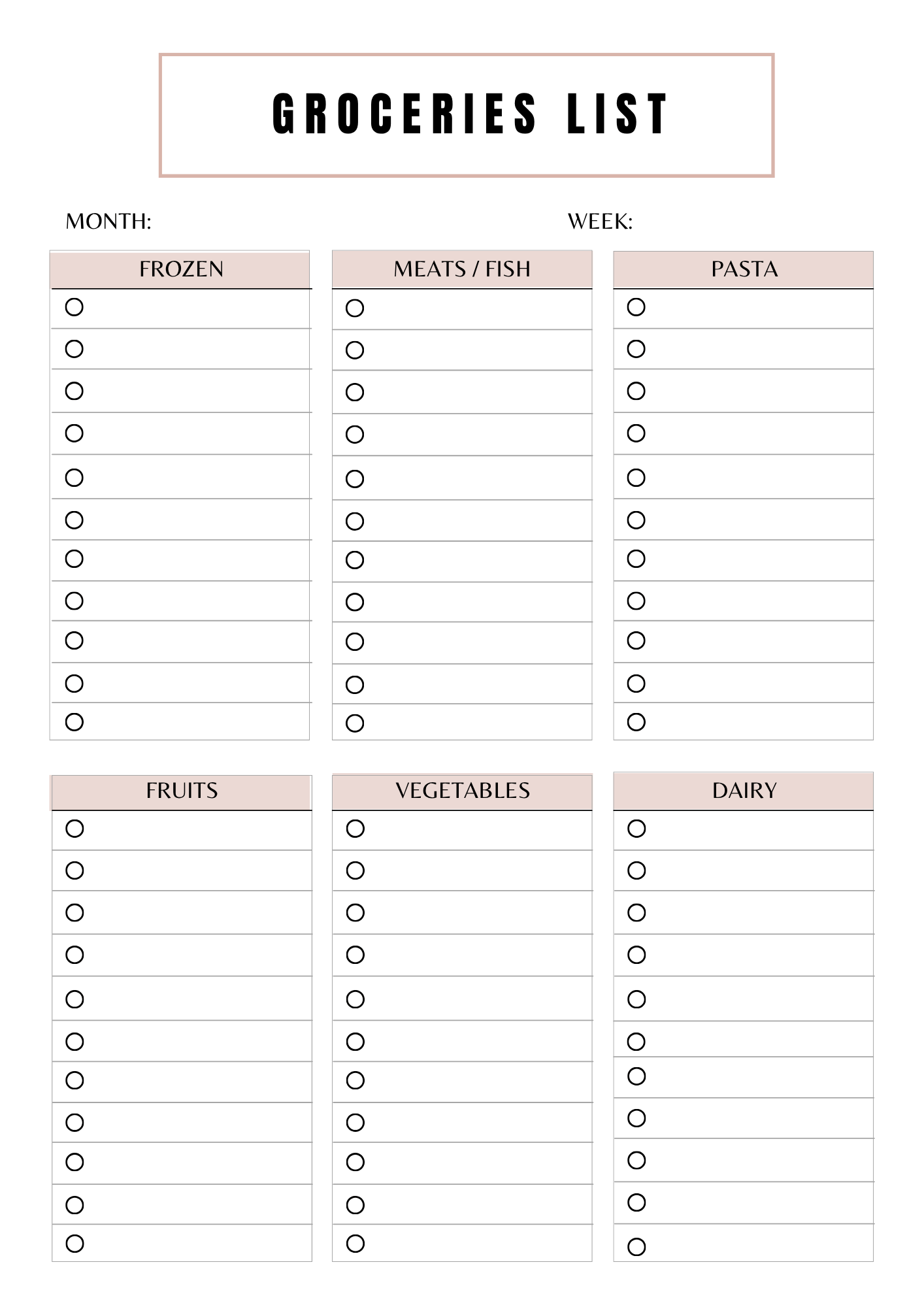 Mon journal de recettes - 25 pages - LADY BOSS TEMPLATES