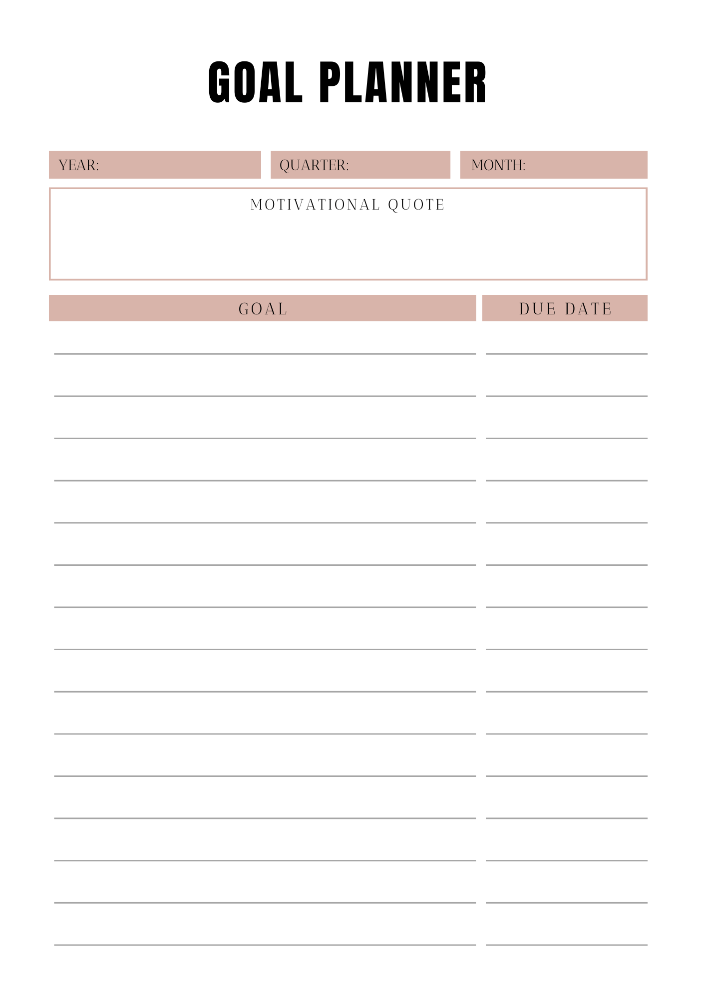 Planificateur ultime de vie - 66 pages - LADY BOSS TEMPLATES