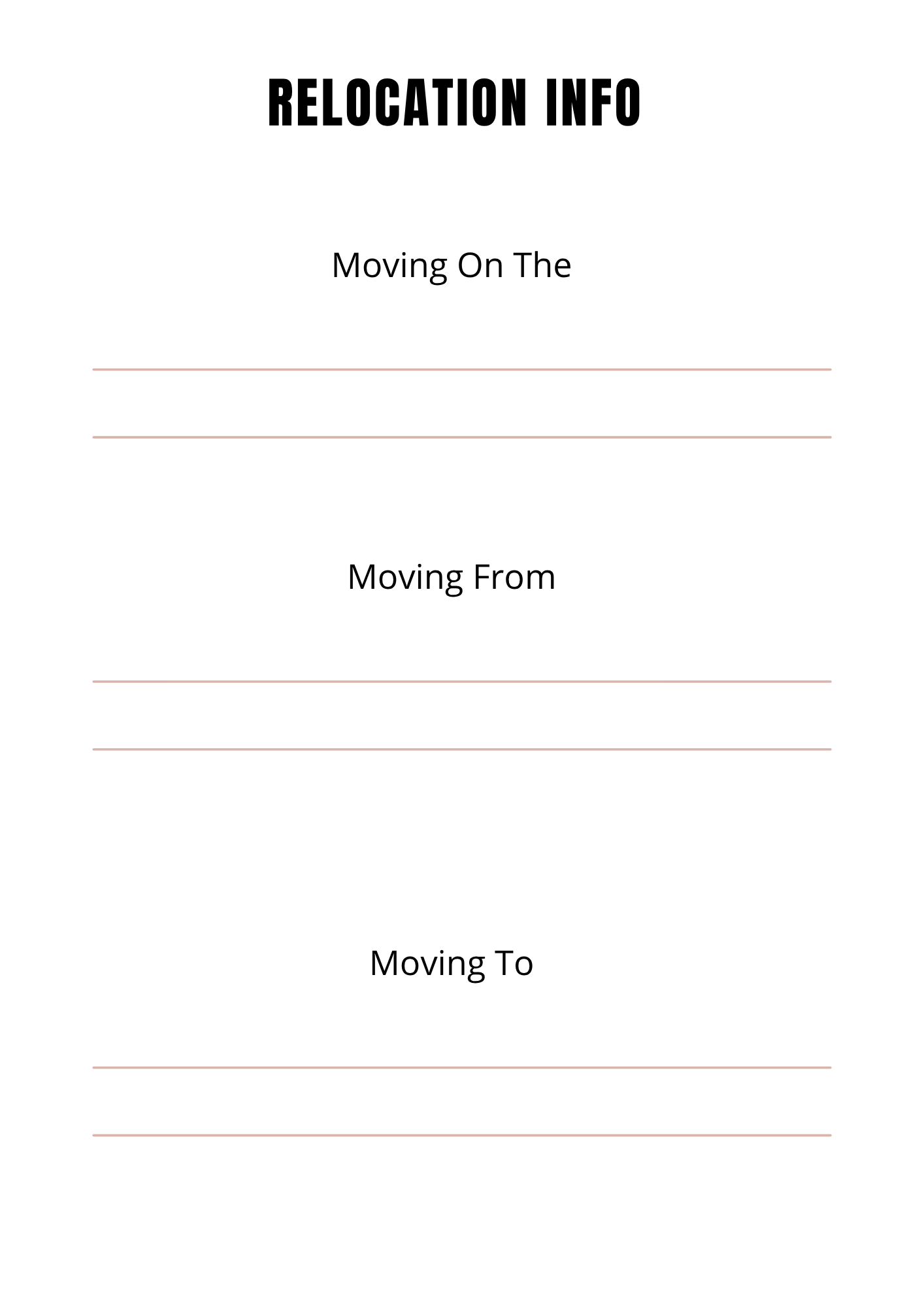 Planning Déménagement - 47 pages - LADY BOSS TEMPLATES