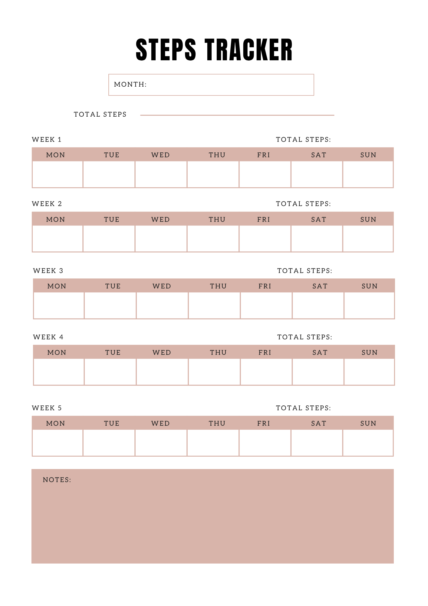 Planning Fitness - Journal 38 pages - LADY BOSS TEMPLATES