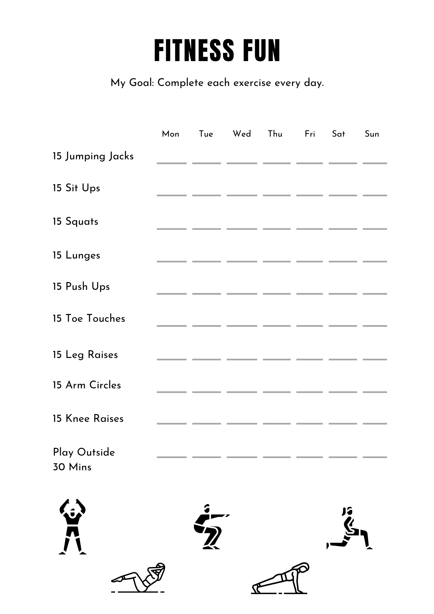 Planning Fitness - Journal 38 pages - LADY BOSS TEMPLATES