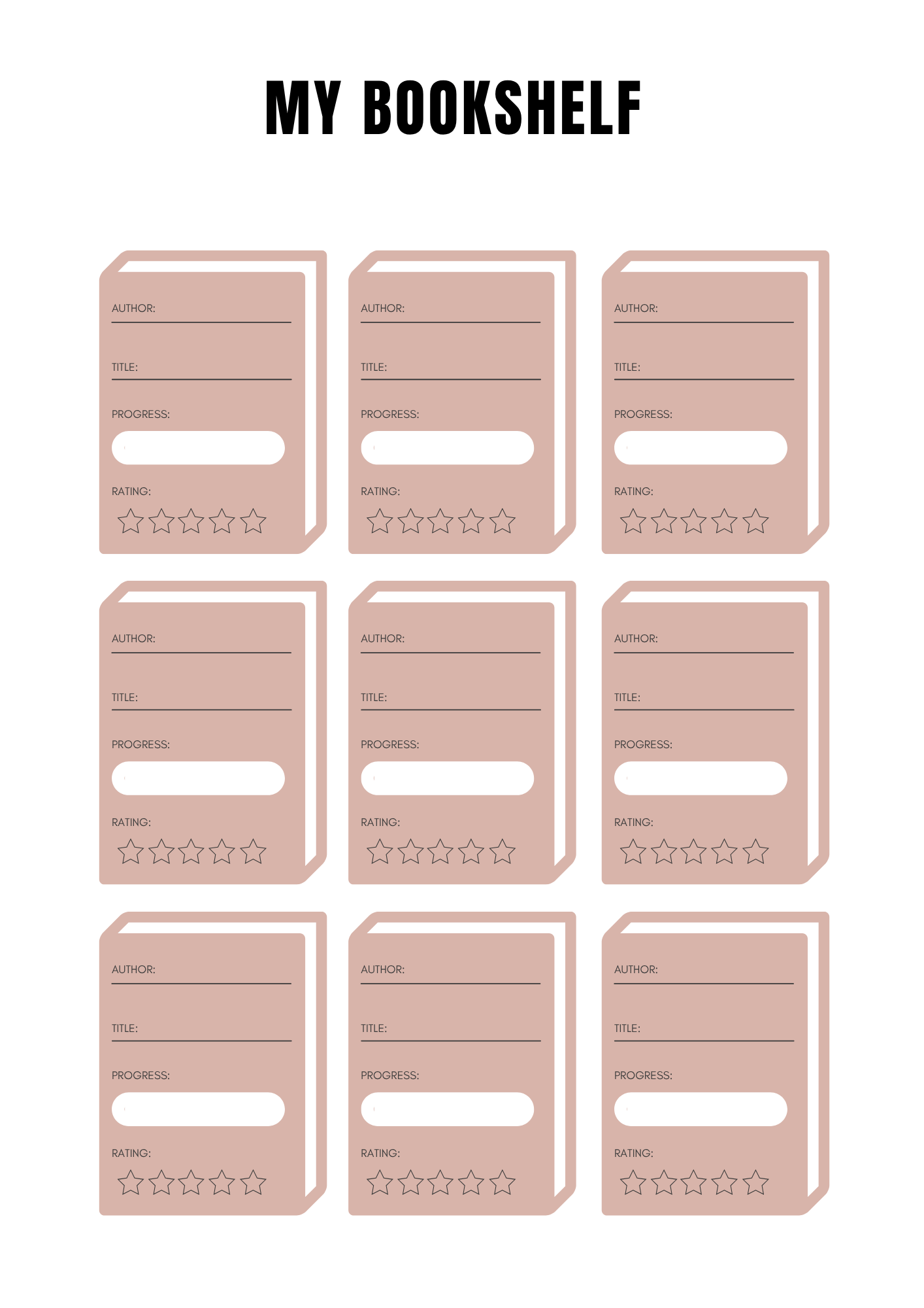 Planning "Mes Lectures" - 19 pages - LADY BOSS TEMPLATES