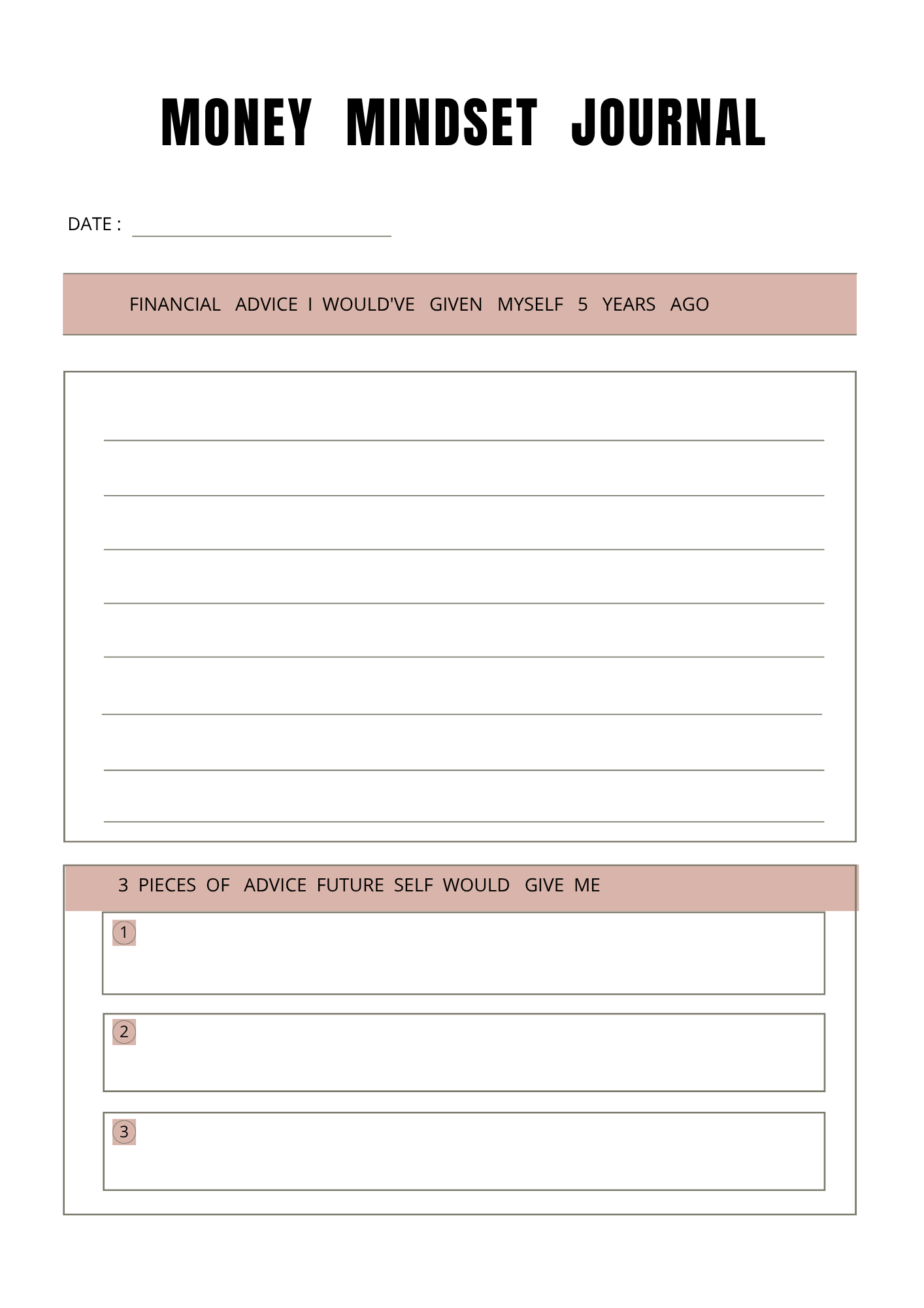 Planning Money Mindset - 51 pages - LADY BOSS TEMPLATES