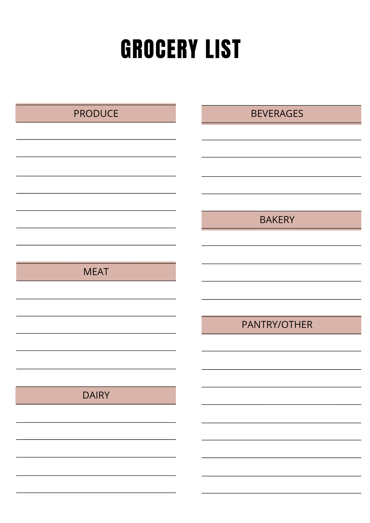 Planning Nutrition - Journal 66 pages - LADY BOSS TEMPLATES