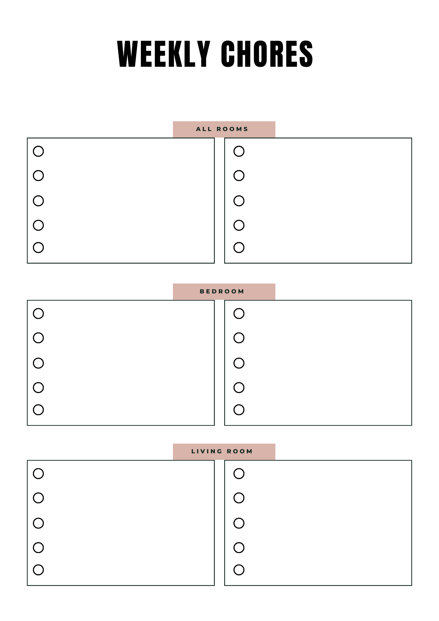 Planning Organisation du foyer - 67 pages - LADY BOSS TEMPLATES