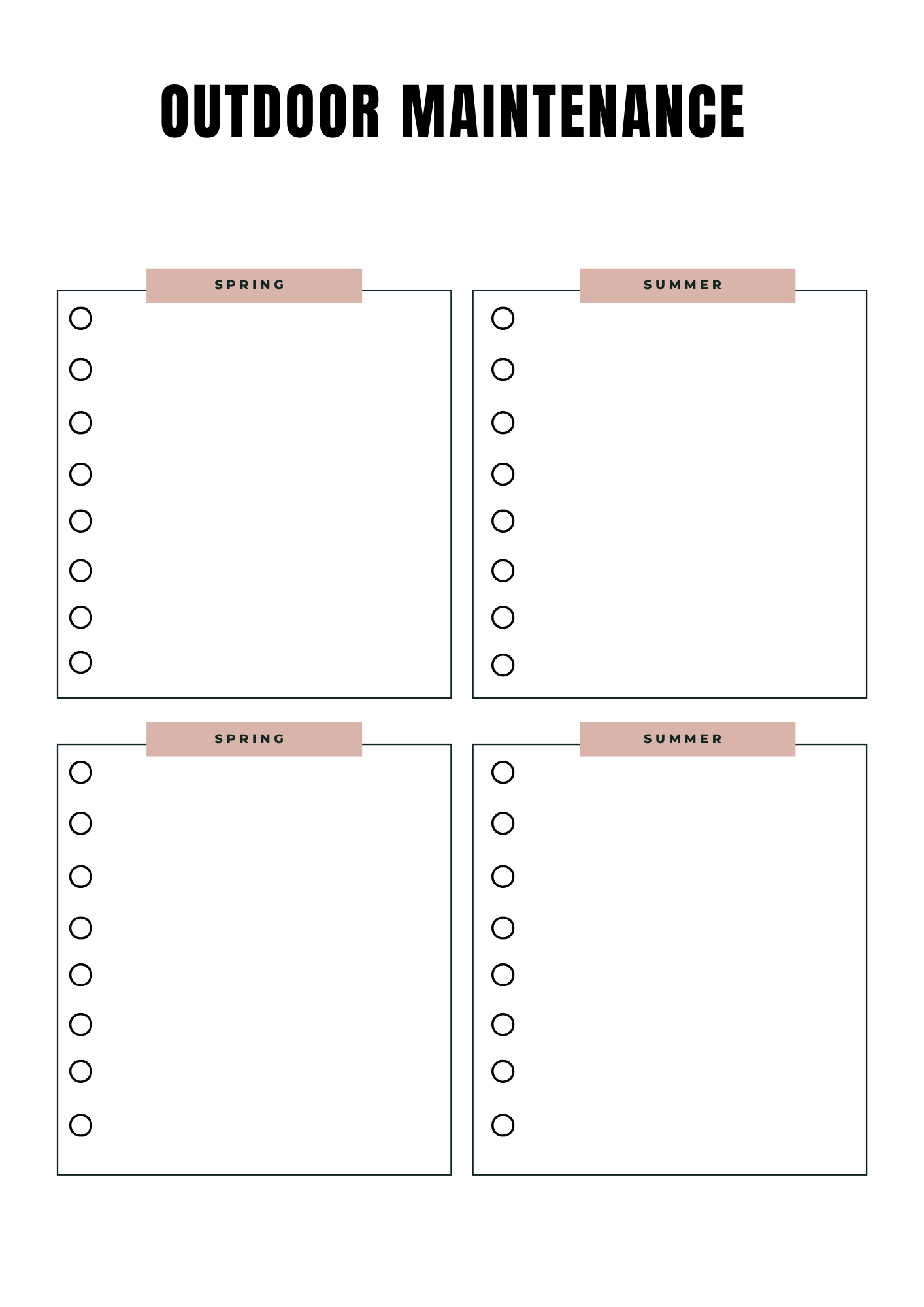 Planning Organisation du foyer - 67 pages - LADY BOSS TEMPLATES