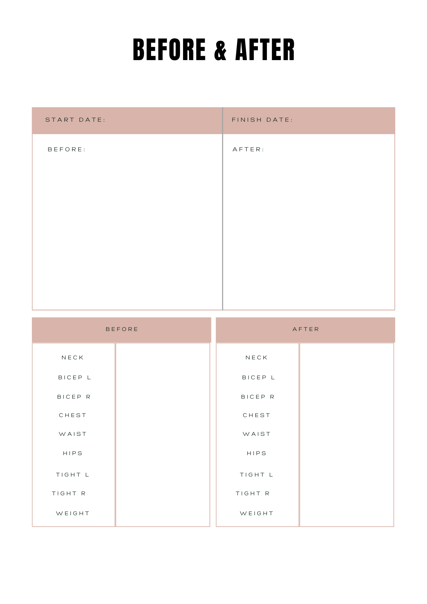 Planning Perte de Poids - 31 pages - LADY BOSS TEMPLATES