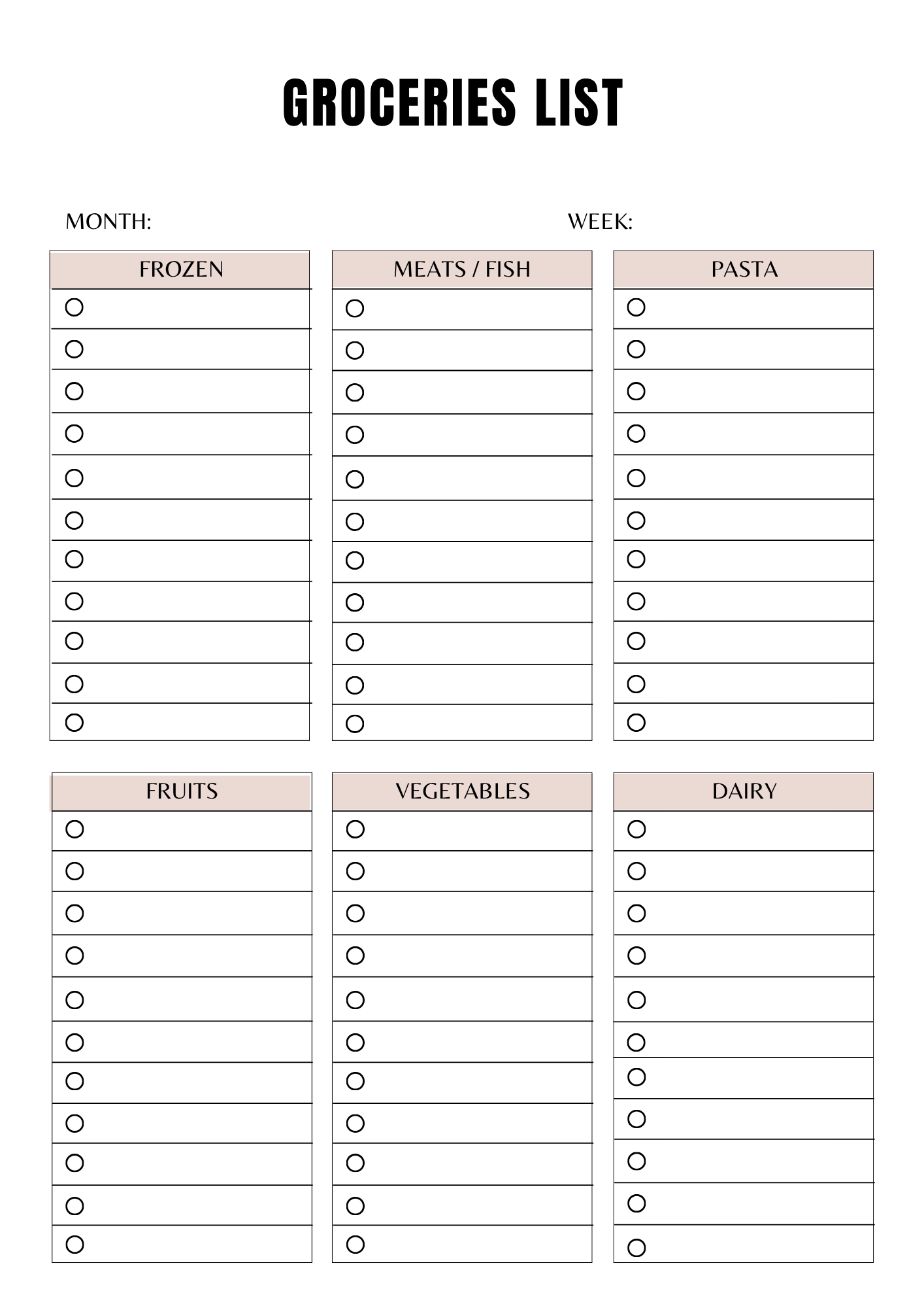 Planning Perte de Poids - 31 pages - LADY BOSS TEMPLATES