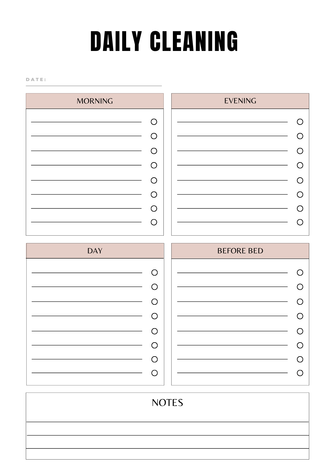 Planning Tri & Ménage - 30 pages - LADY BOSS TEMPLATES