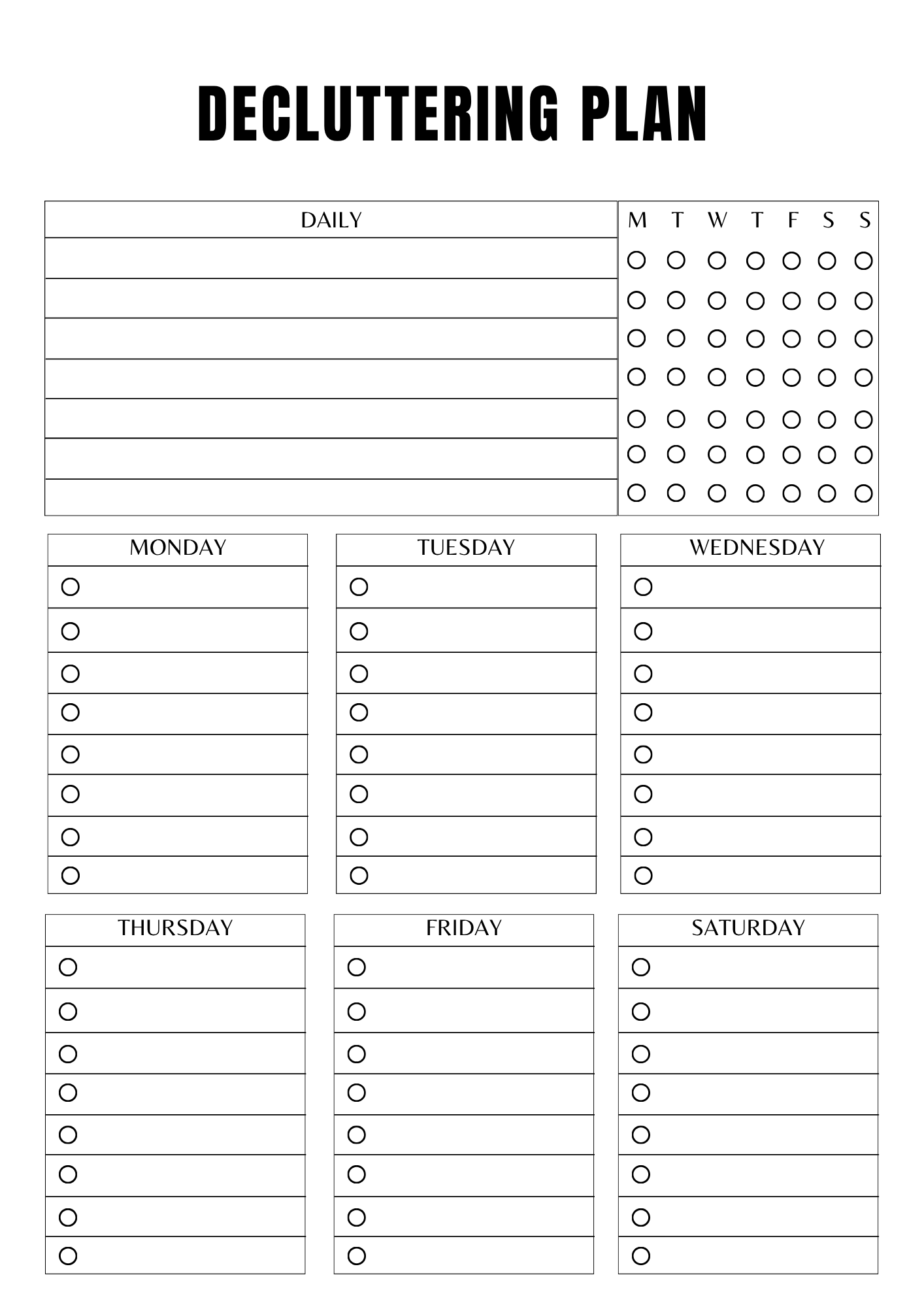 Planning Tri & Ménage - 30 pages - LADY BOSS TEMPLATES