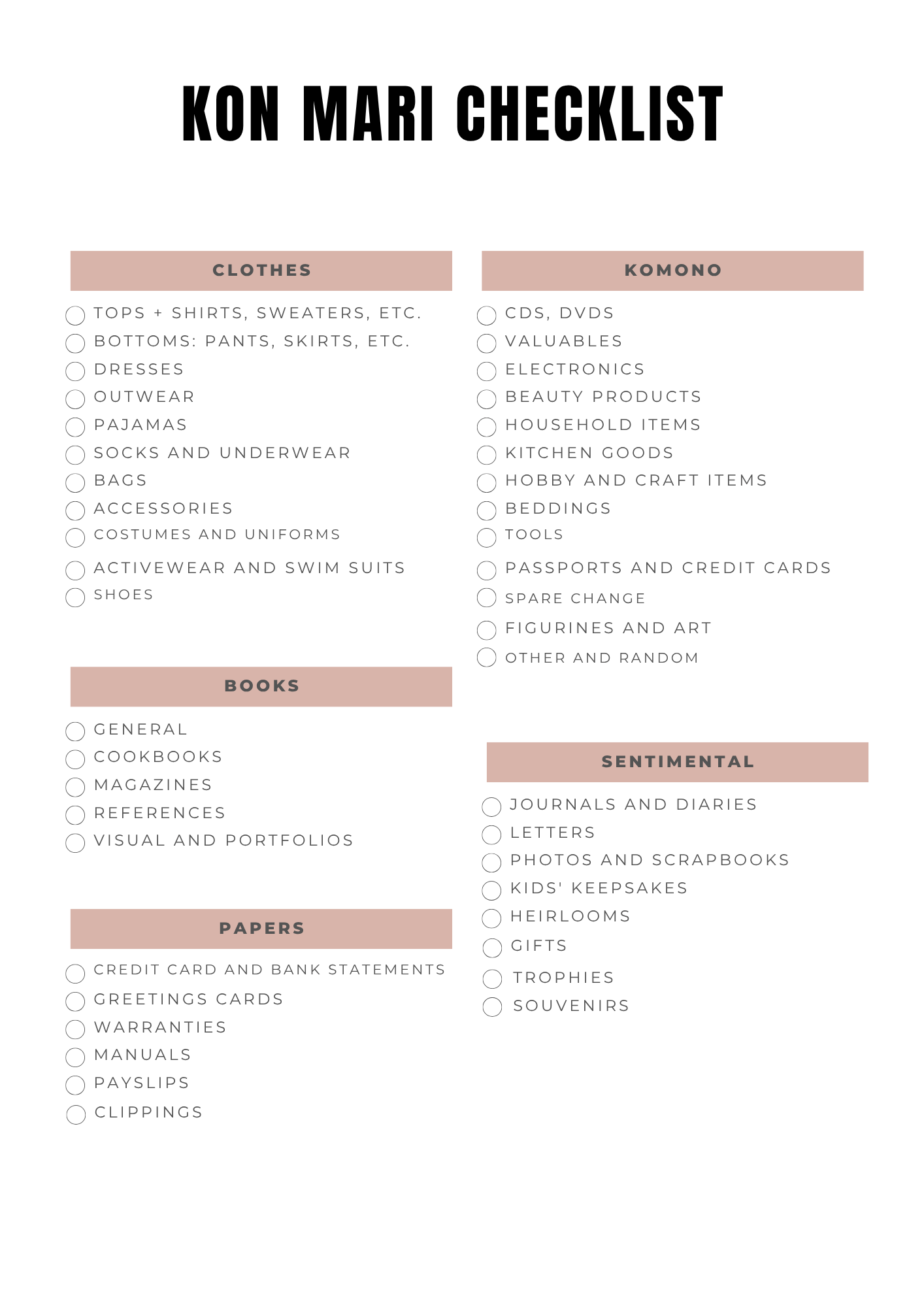 Planning Tri & Ménage - 30 pages - LADY BOSS TEMPLATES