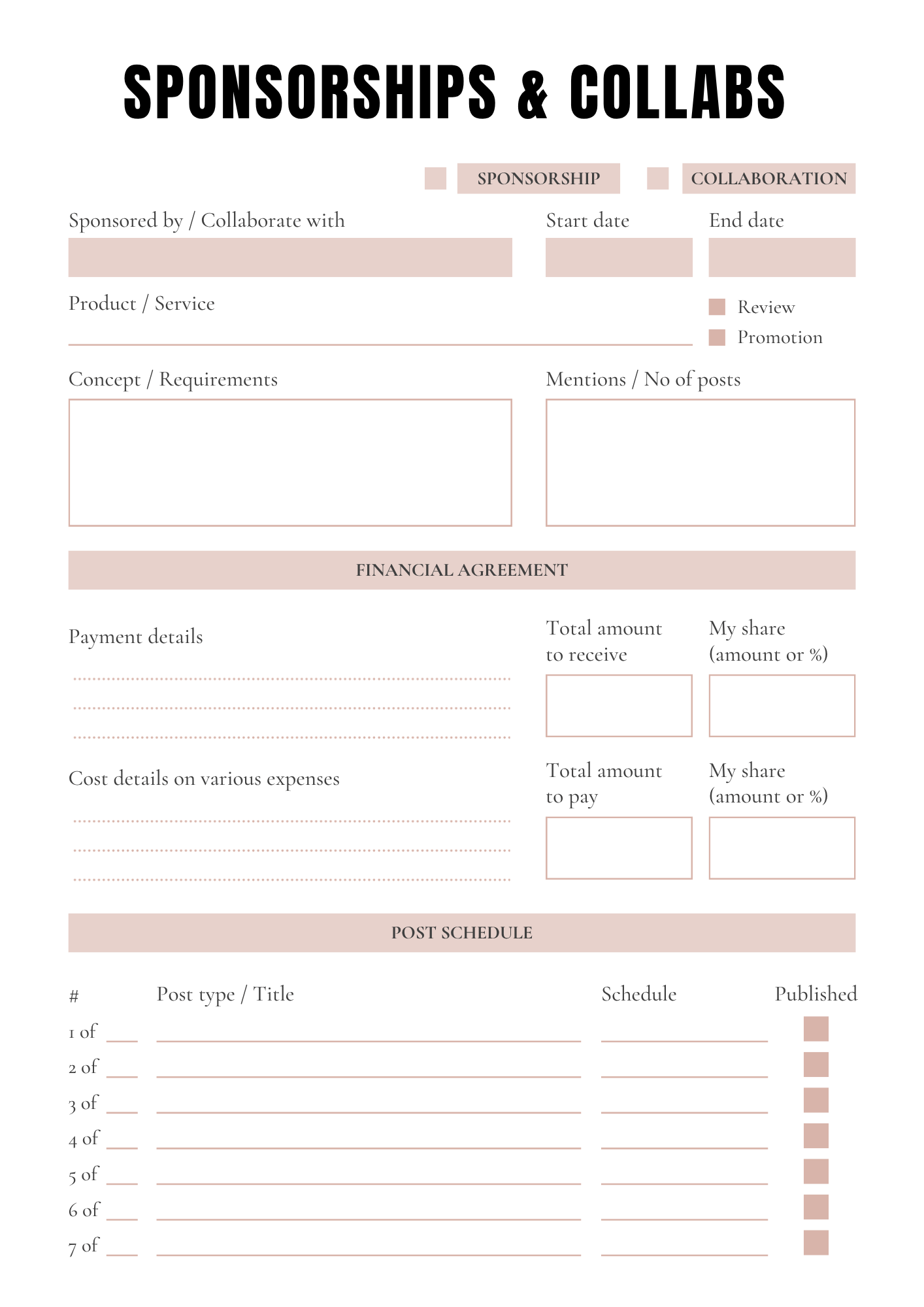 Product launch planner - 42 pages - LADY BOSS TEMPLATES