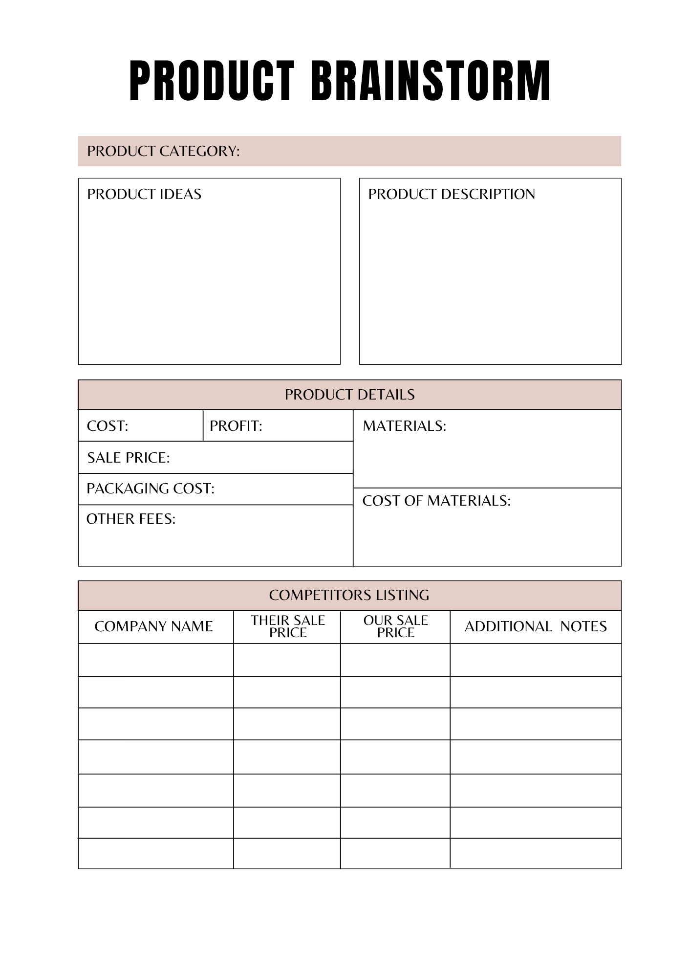 Product launch planner - 42 pages - LADY BOSS TEMPLATES