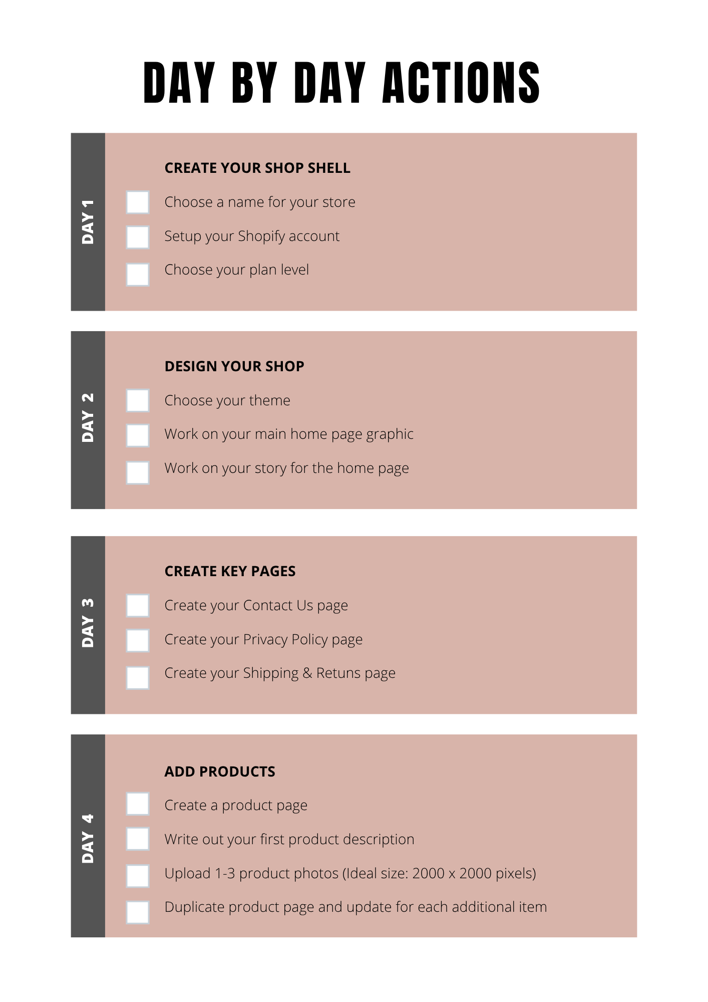 Shopify Planner - Guide pas - à - pas 41 pages - LADY BOSS TEMPLATES