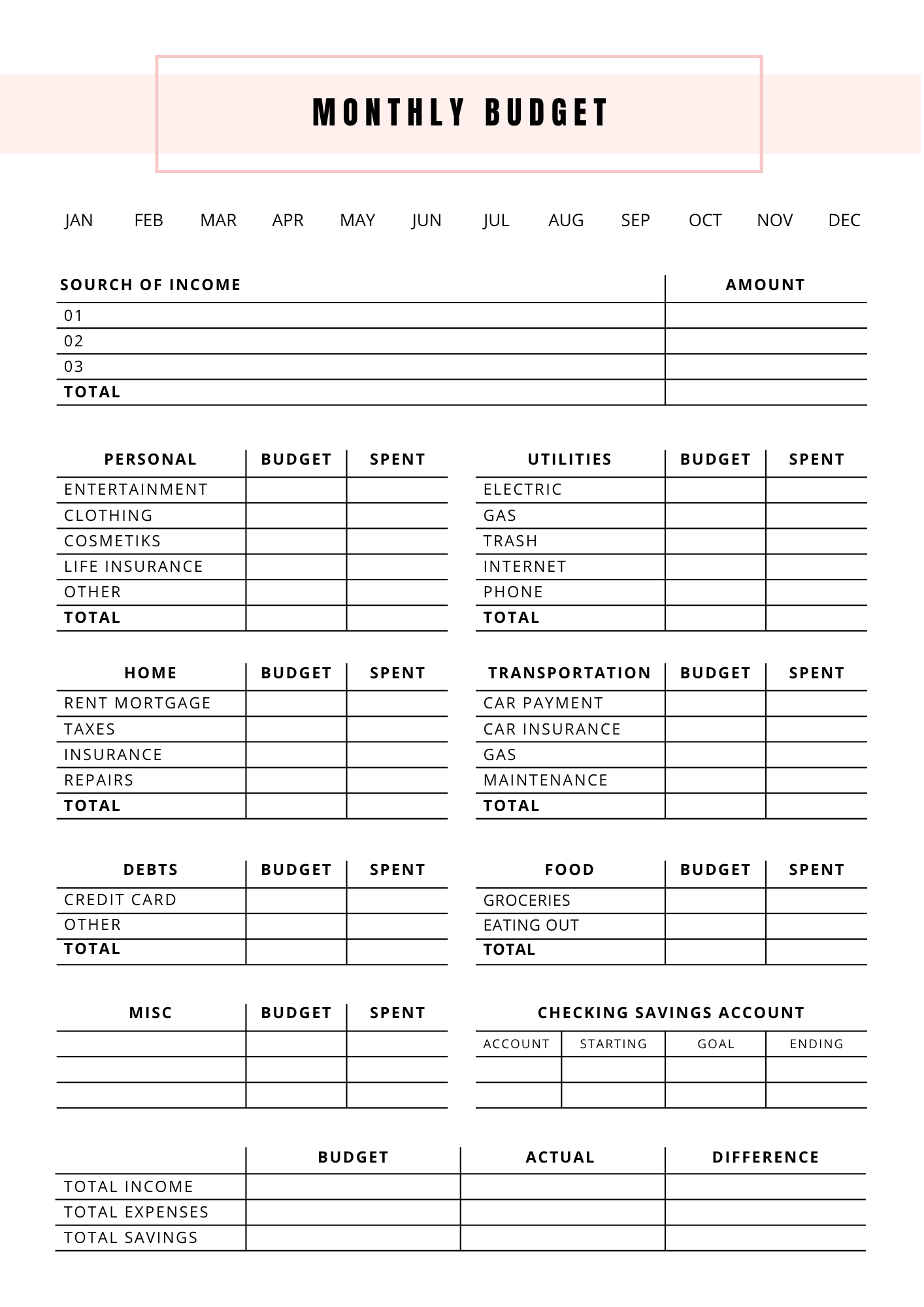 Suivi de Crédit - 11 pages - LADY BOSS TEMPLATES