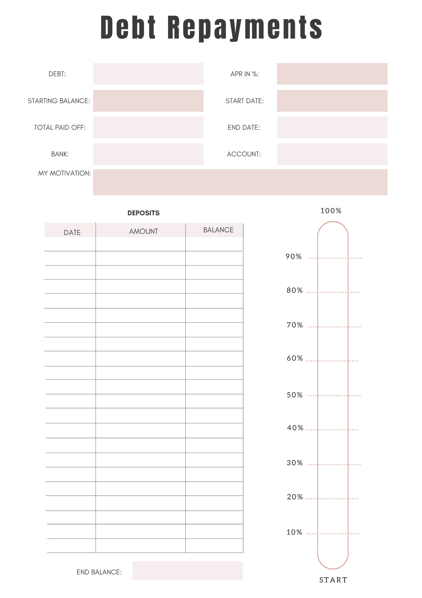 Suivi de dettes - 11 pages - LADY BOSS TEMPLATES