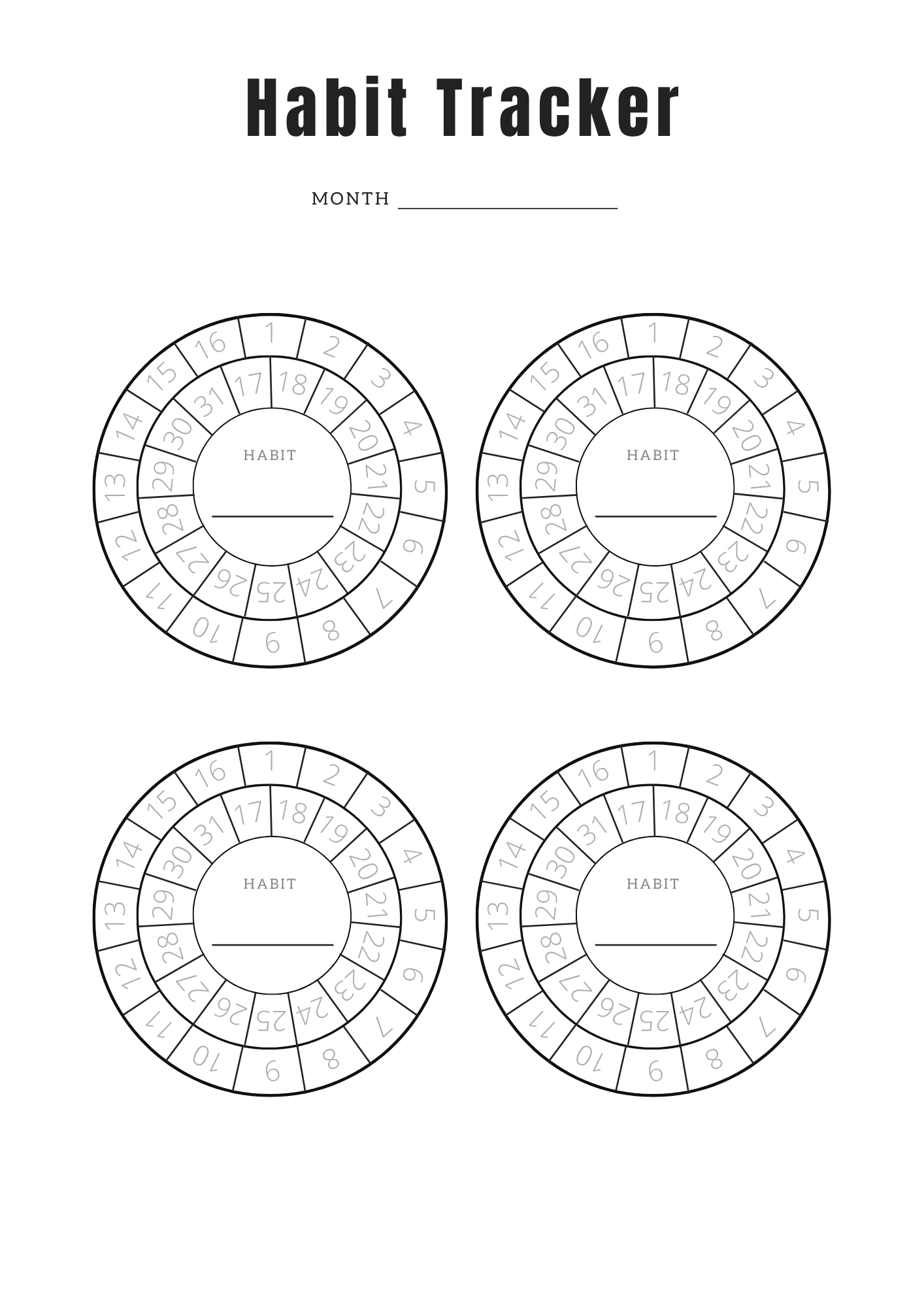 Suivi de mes habitudes - 10 pages - LADY BOSS TEMPLATES