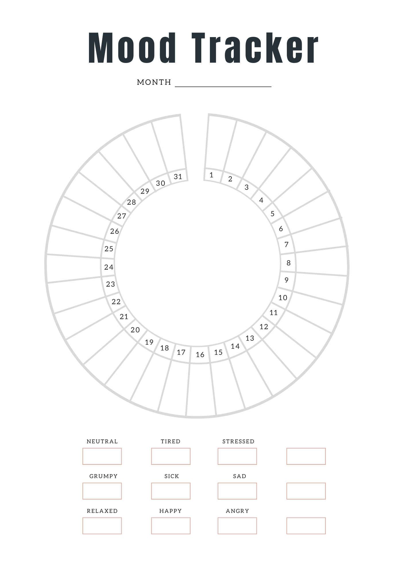 Suivi de mes Humeurs - 10 pages - LADY BOSS TEMPLATES