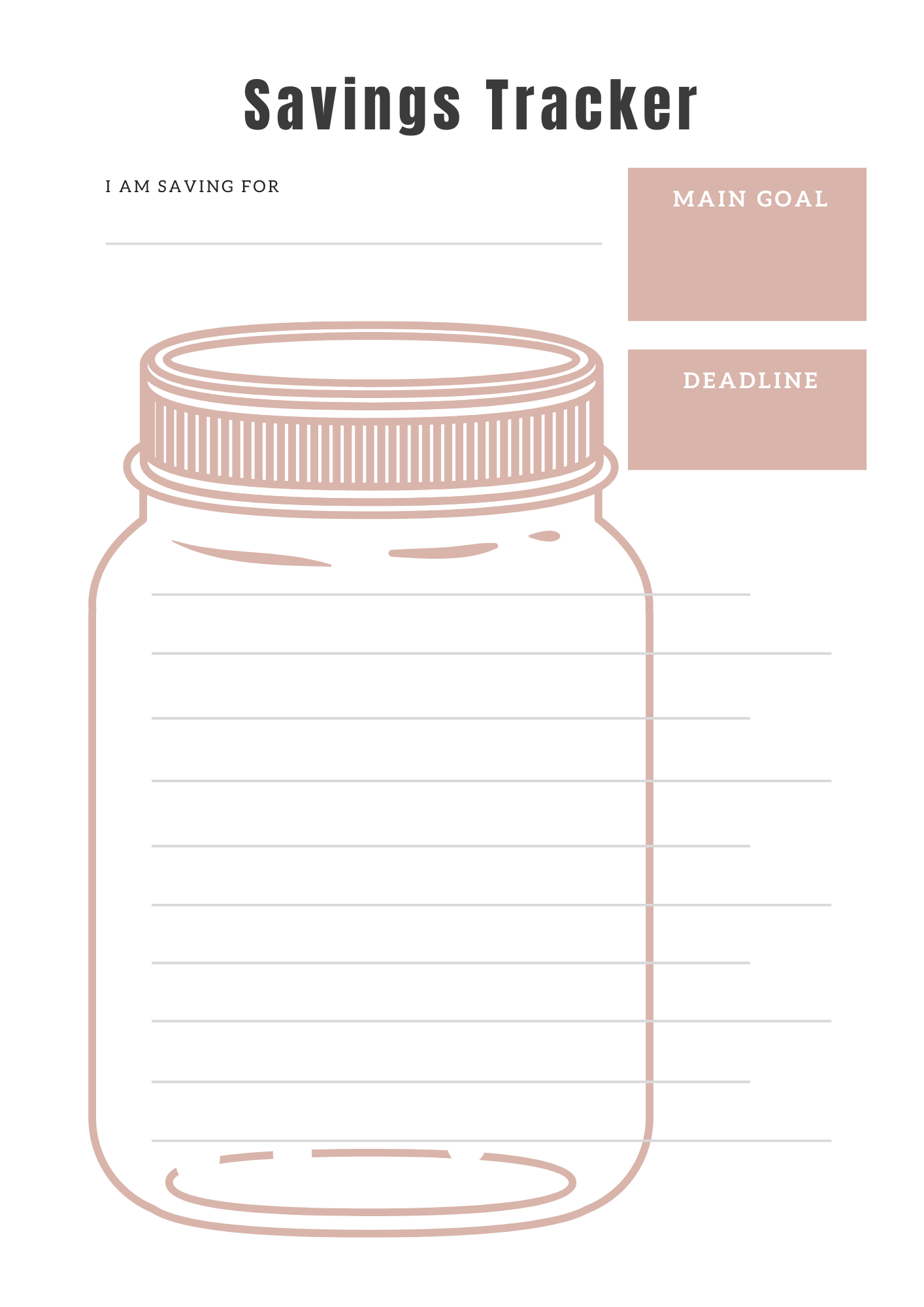 Suivi d'épargne - 11 pages - LADY BOSS TEMPLATES